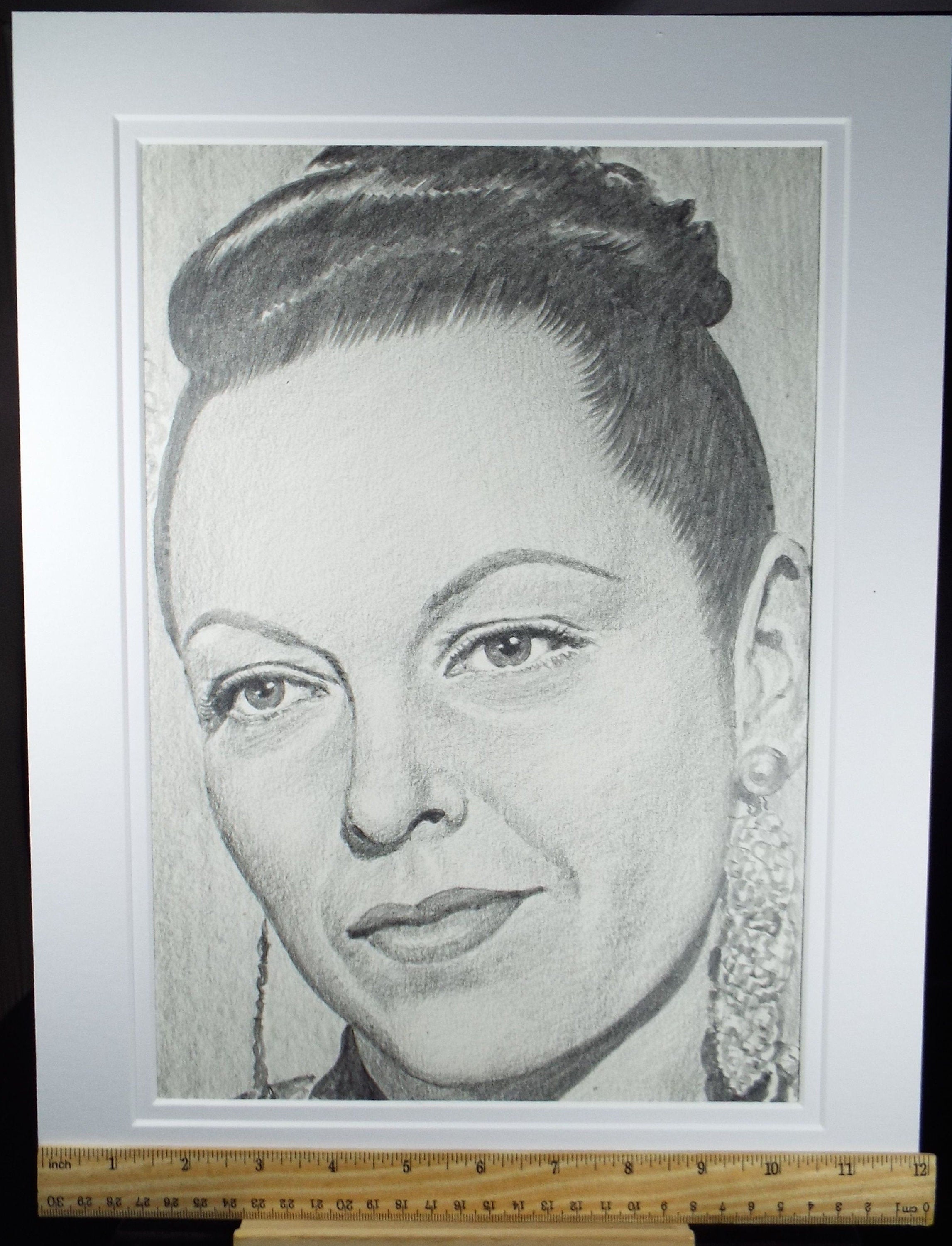 Original Pencil Drawing, 'Gale Sandergard', Albert Leonard, Mid 20th Century
