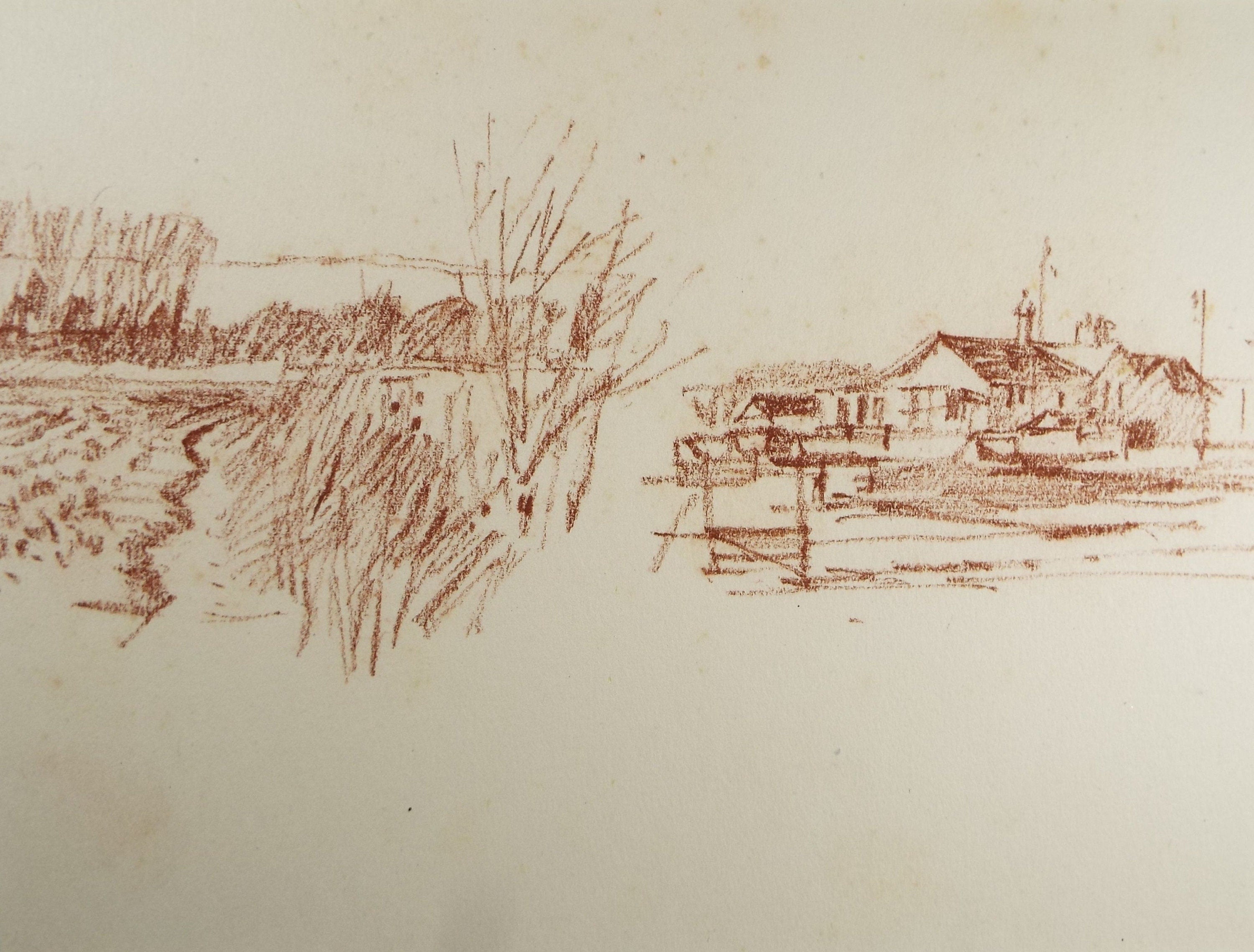 Original Pastel Drawing 'Two views of Littlehampton', c1990's, Norman James Battershill (1922-2010)