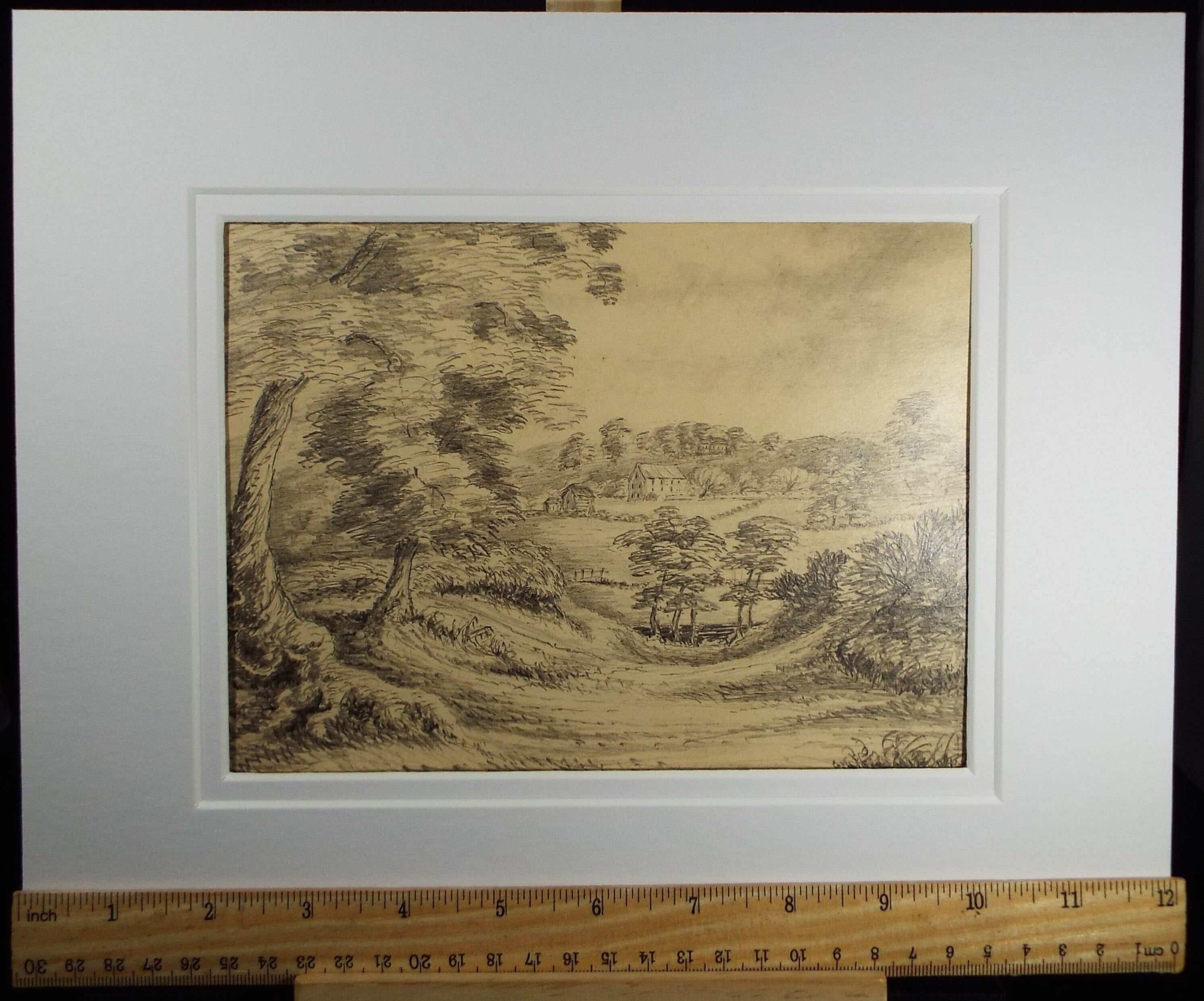 Original Pencil Drawing, 'Leominster', Dated 1892, Artist Unknown