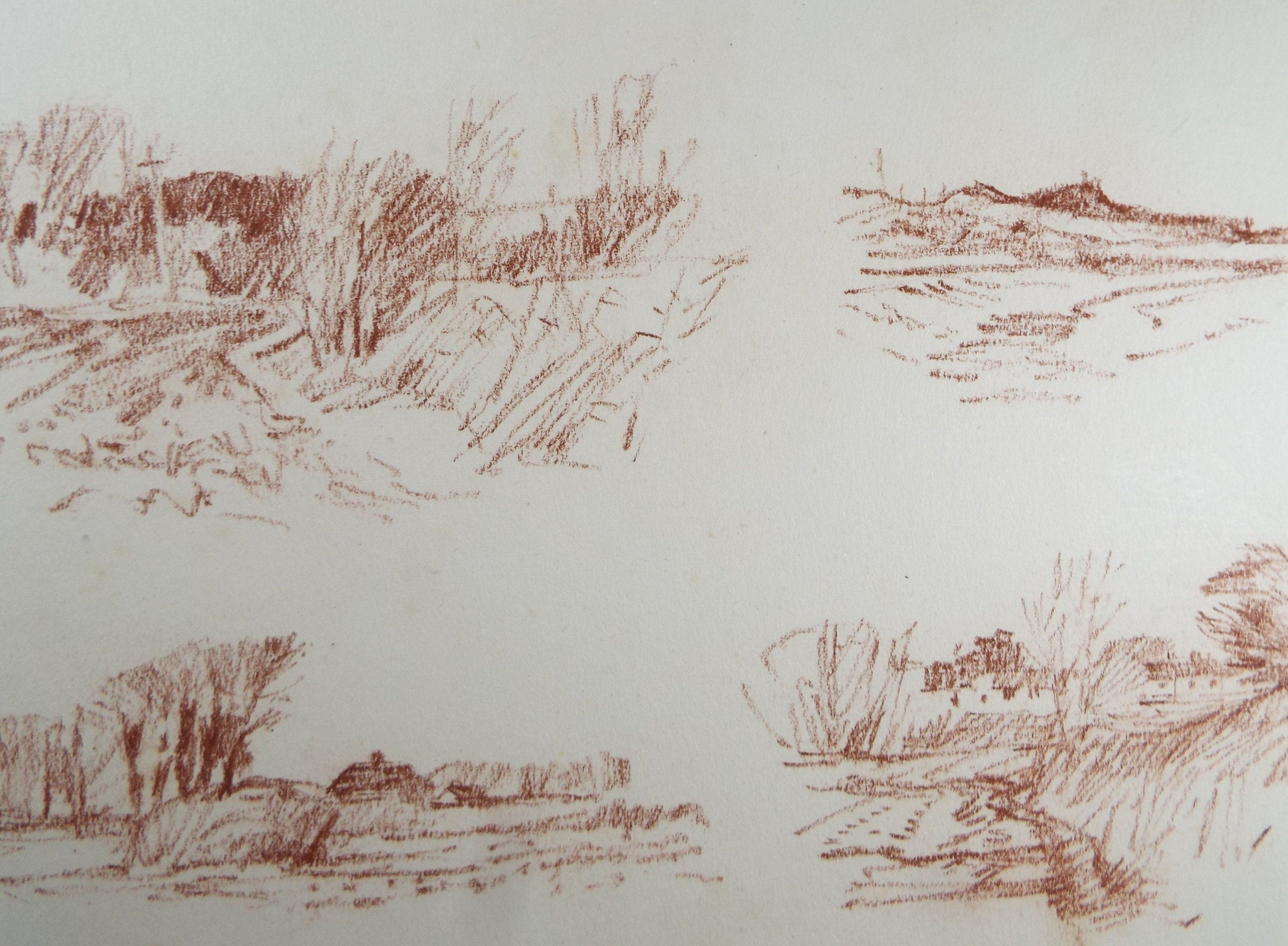 Original Pastel Drawing 'Four views of Littlehampton', c1990's, Norman James Battershill (1922-2010)