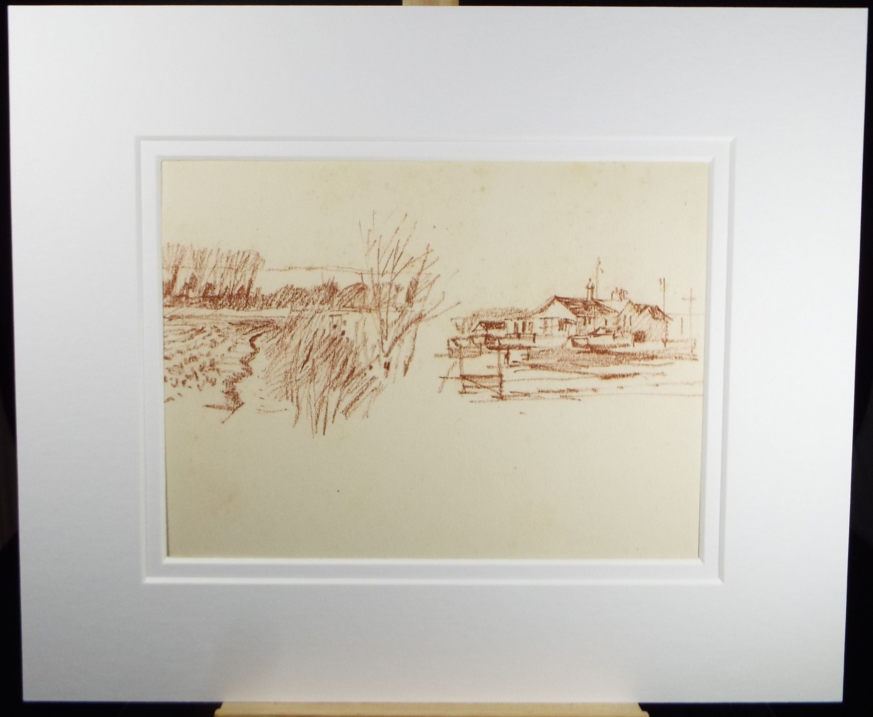 Original Pastel Drawing 'Two views of Littlehampton', c1990's, Norman James Battershill (1922-2010)