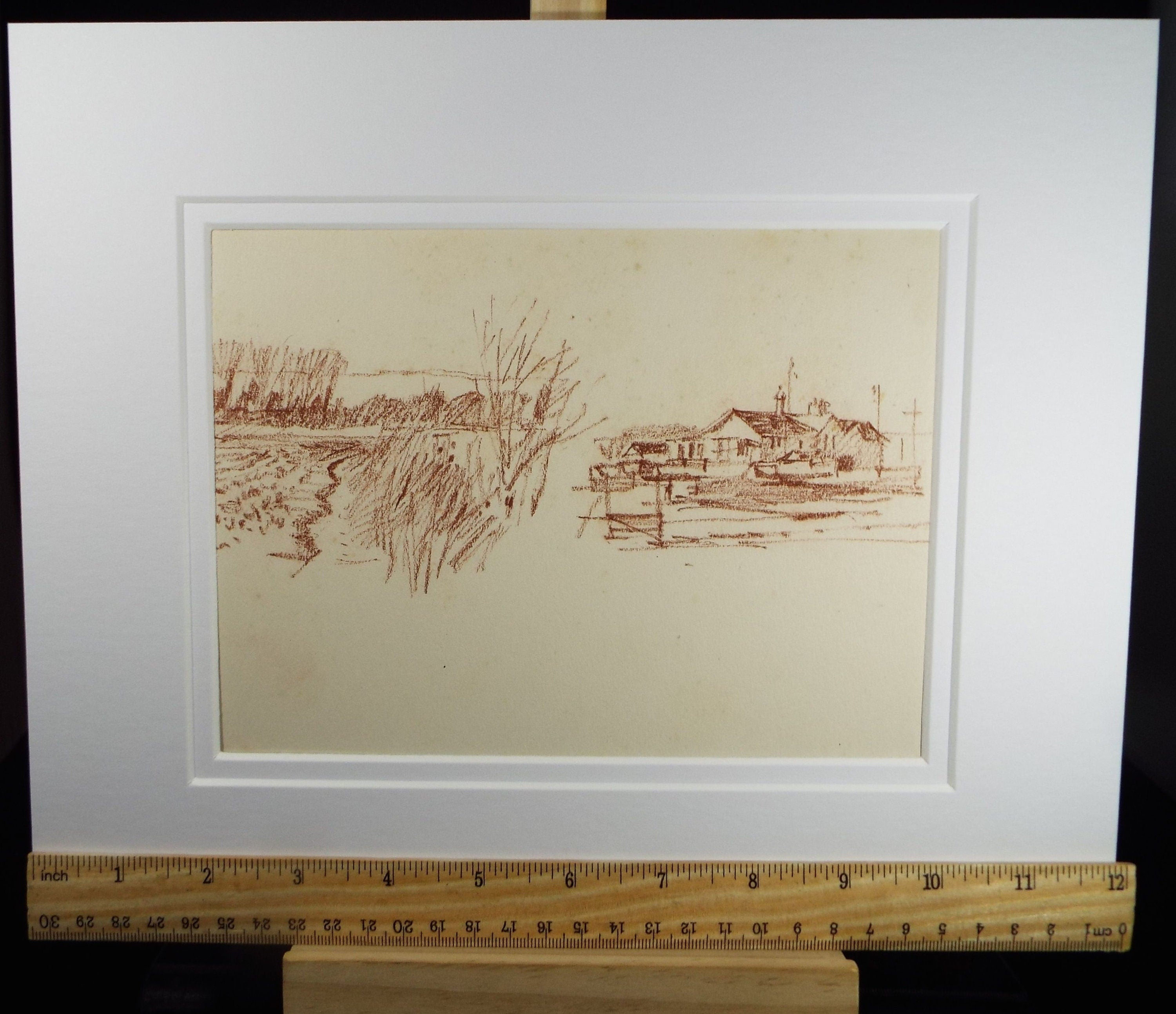 Original Pastel Drawing 'Two views of Littlehampton', c1990's, Norman James Battershill (1922-2010)