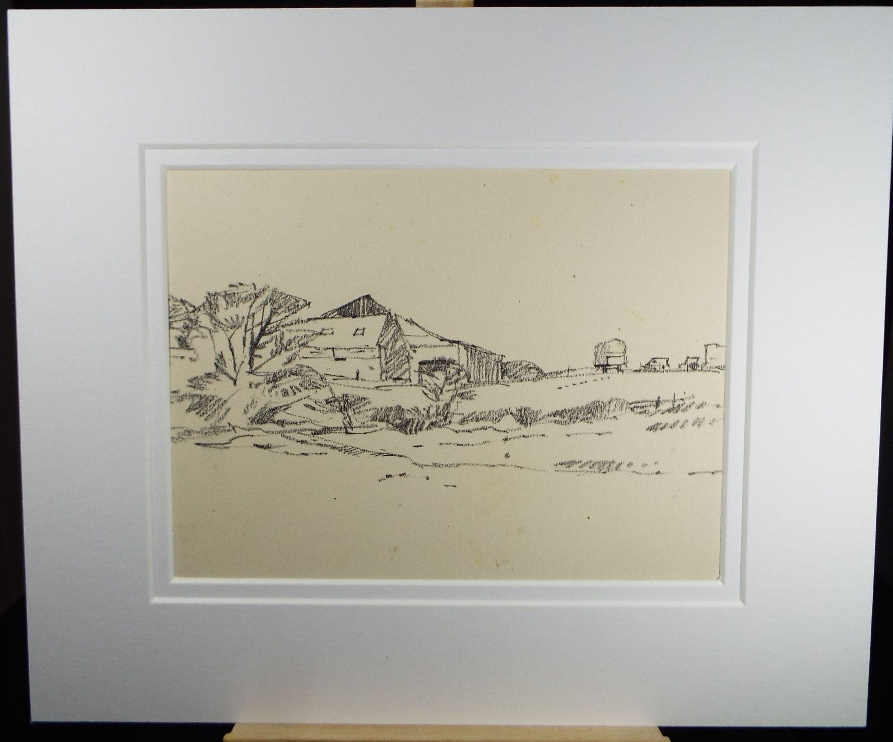 Original Charcoal & Pencil Drawing 'Fleet', c1990's, Norman James Battershill (1922-2010)