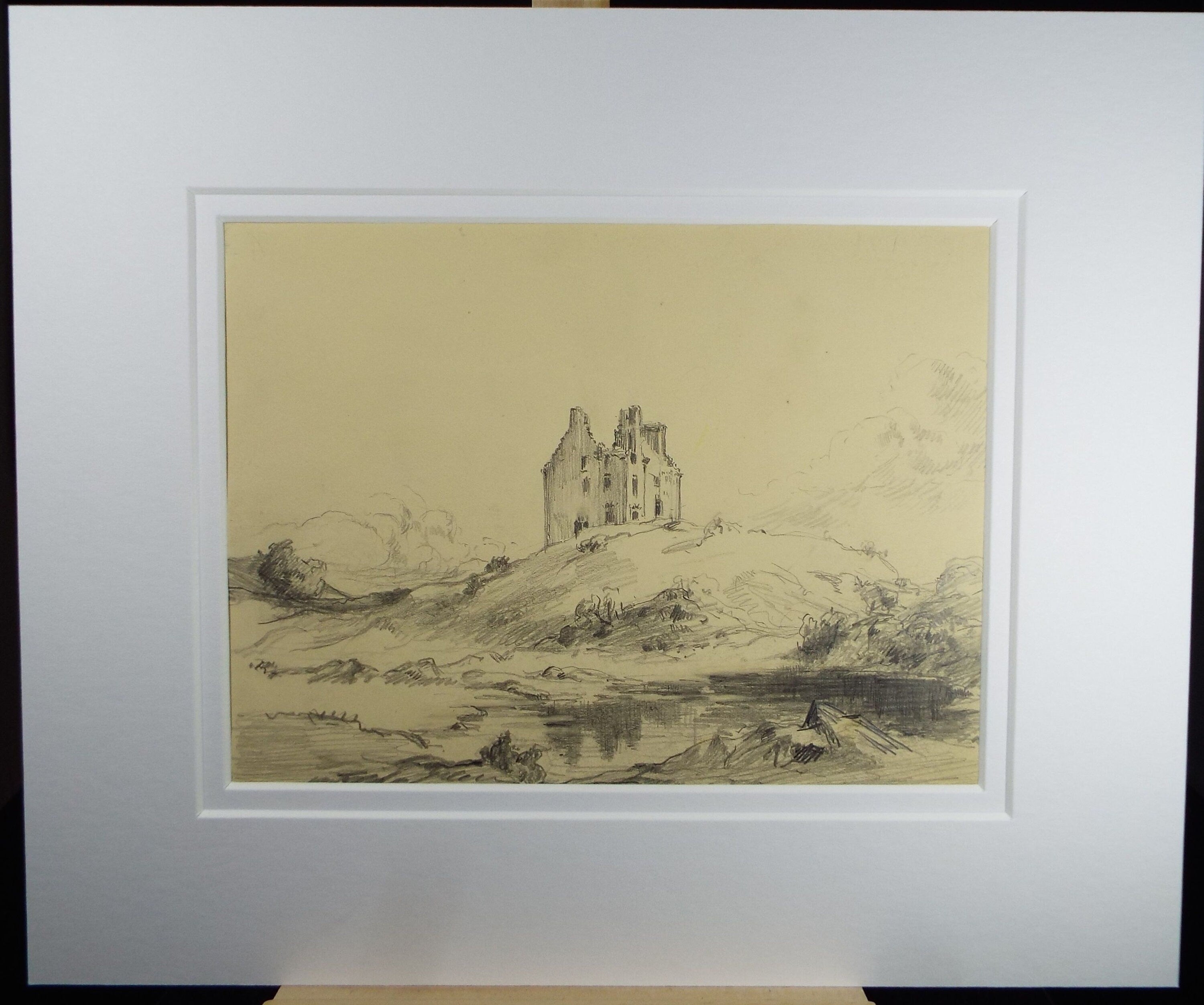 Original Pencil Drawing, 'Fenton Tower', Dated 1928, Nan C. Livingstone (1876-1952)