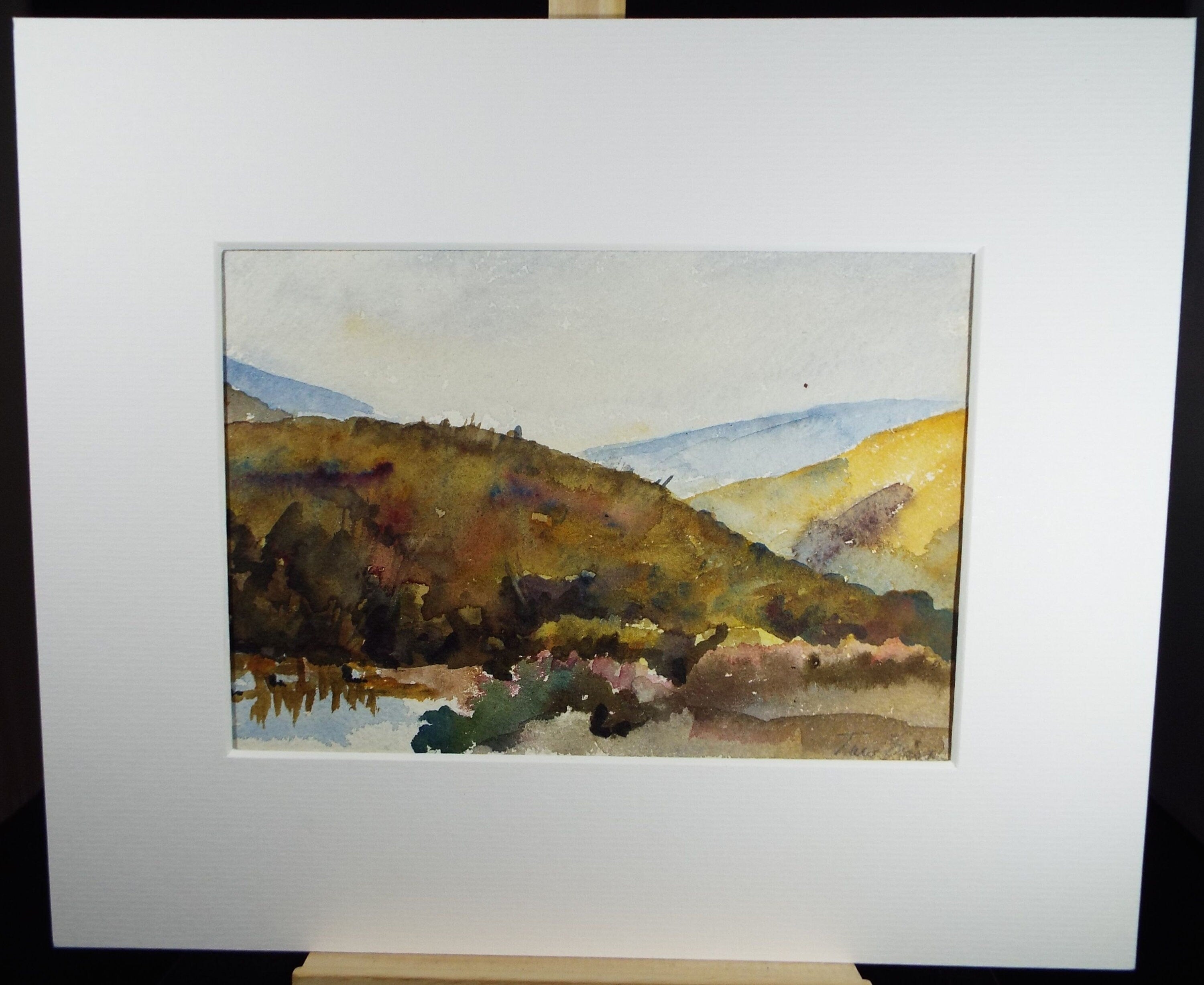 Original Watercolour on Paper, 'Autumn Landscape', early 20th Century, Artist Unknown