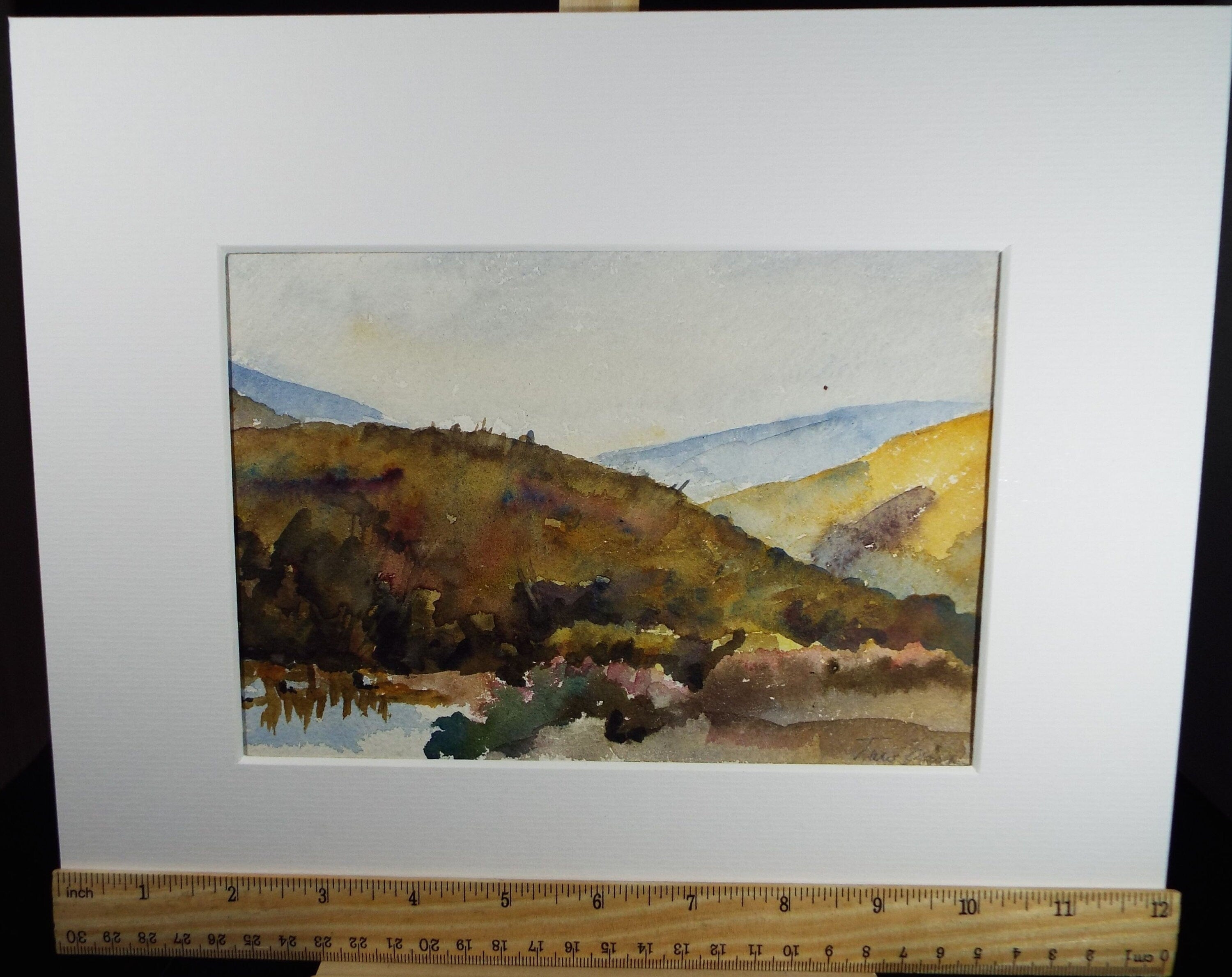 Original Watercolour on Paper, 'Autumn Landscape', early 20th Century, Artist Unknown
