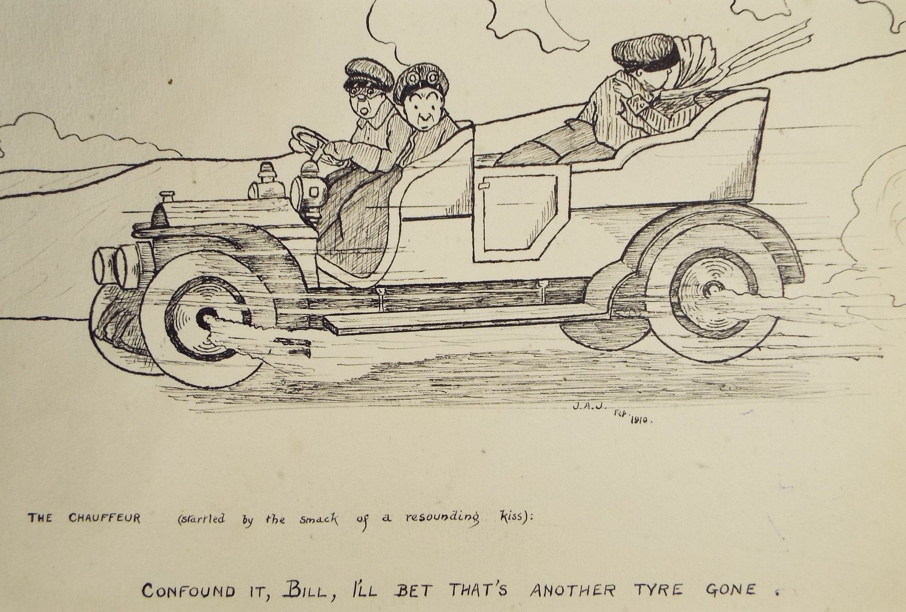 Original Pen & Ink Drawing , 'Confound it, Bill', Circa 1915. artist Unknown