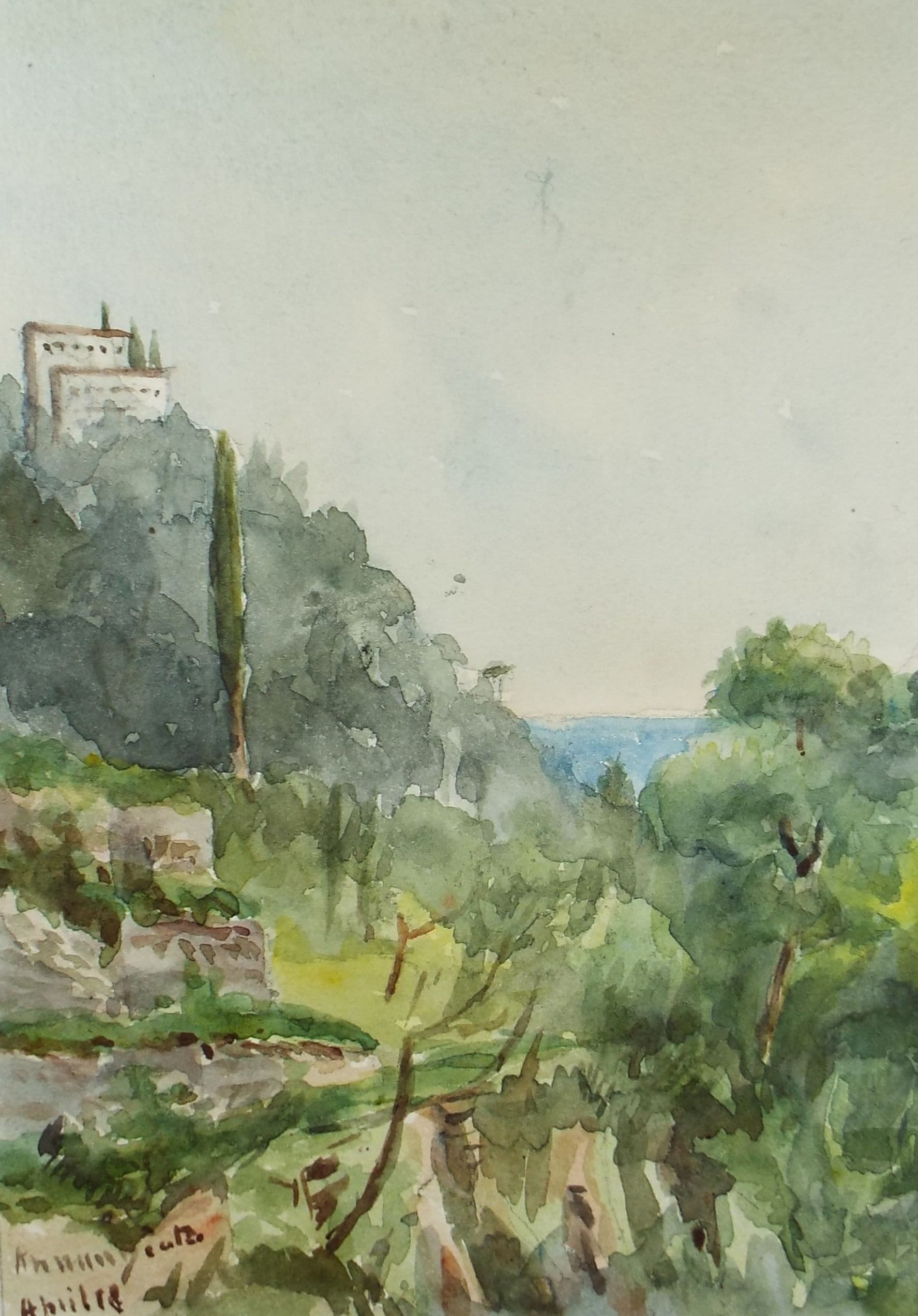Original Watercolour, 'Near Nice', Robert Hay Drummond, Early 20th Century