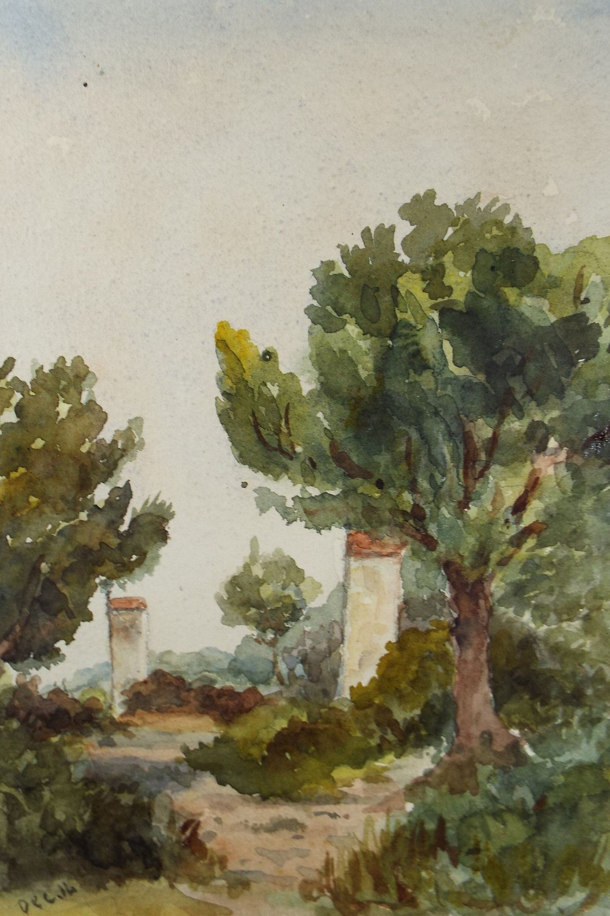 Original Watercolour, 'Landscape View - Cotes D' Azur', Robert Hay Drummond, Early 20th Century