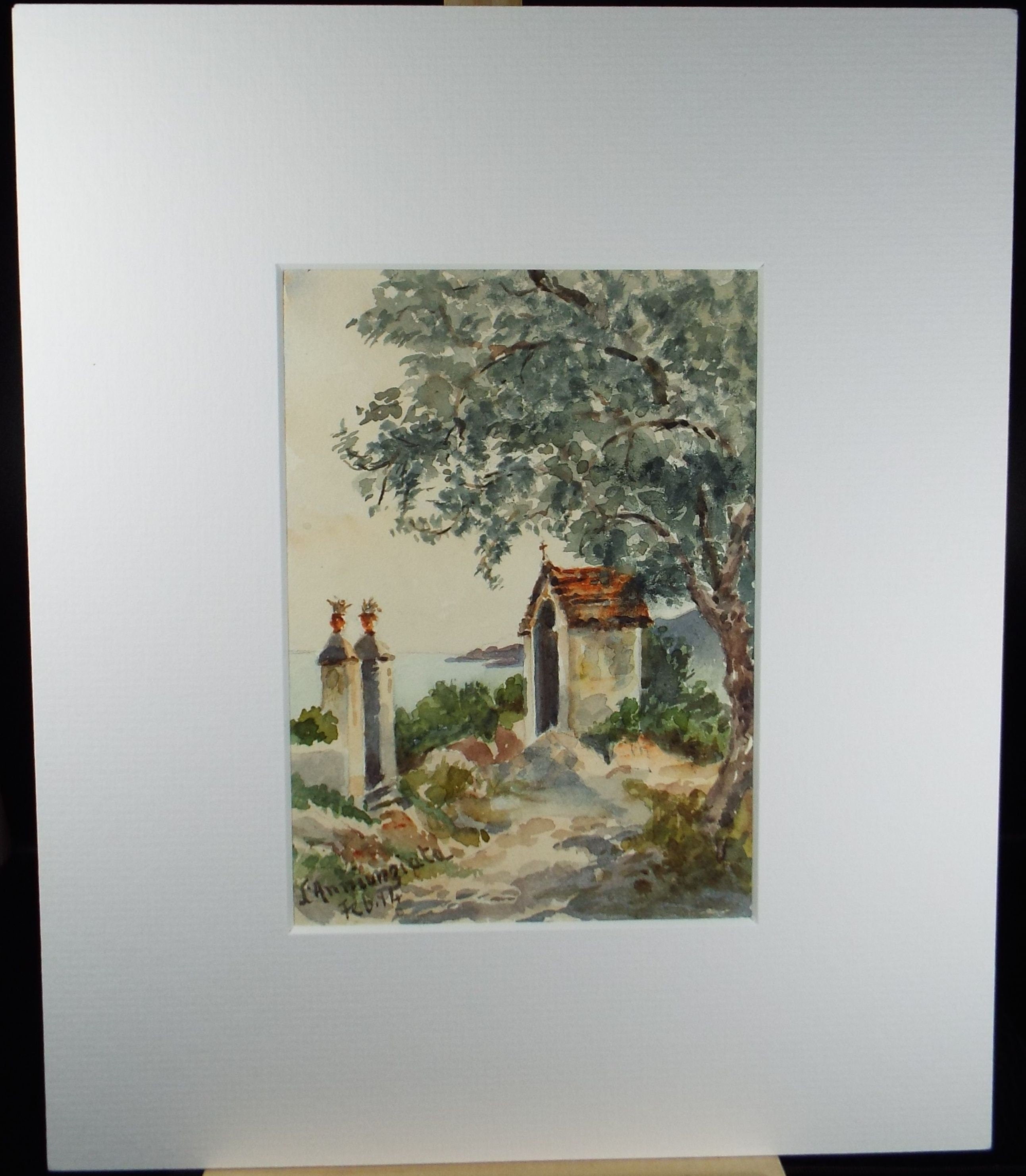 Original Watercolour, 'Annunciation Shrine', Robert Hay Drummond, Early 20th Century