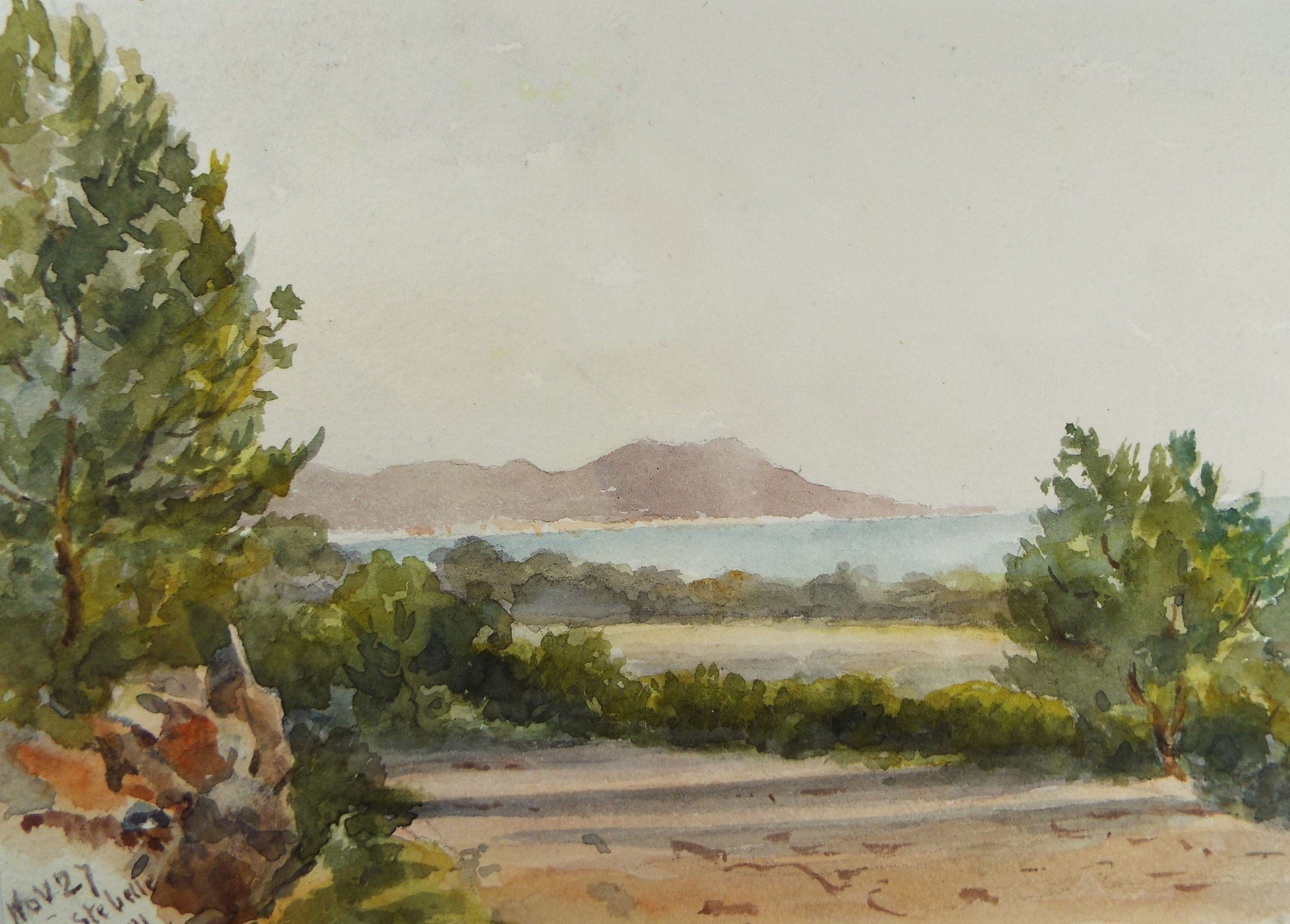 Original Watercolour, 'Cotes D'Azur'', Robert Hay Drummond, Early 20th Century