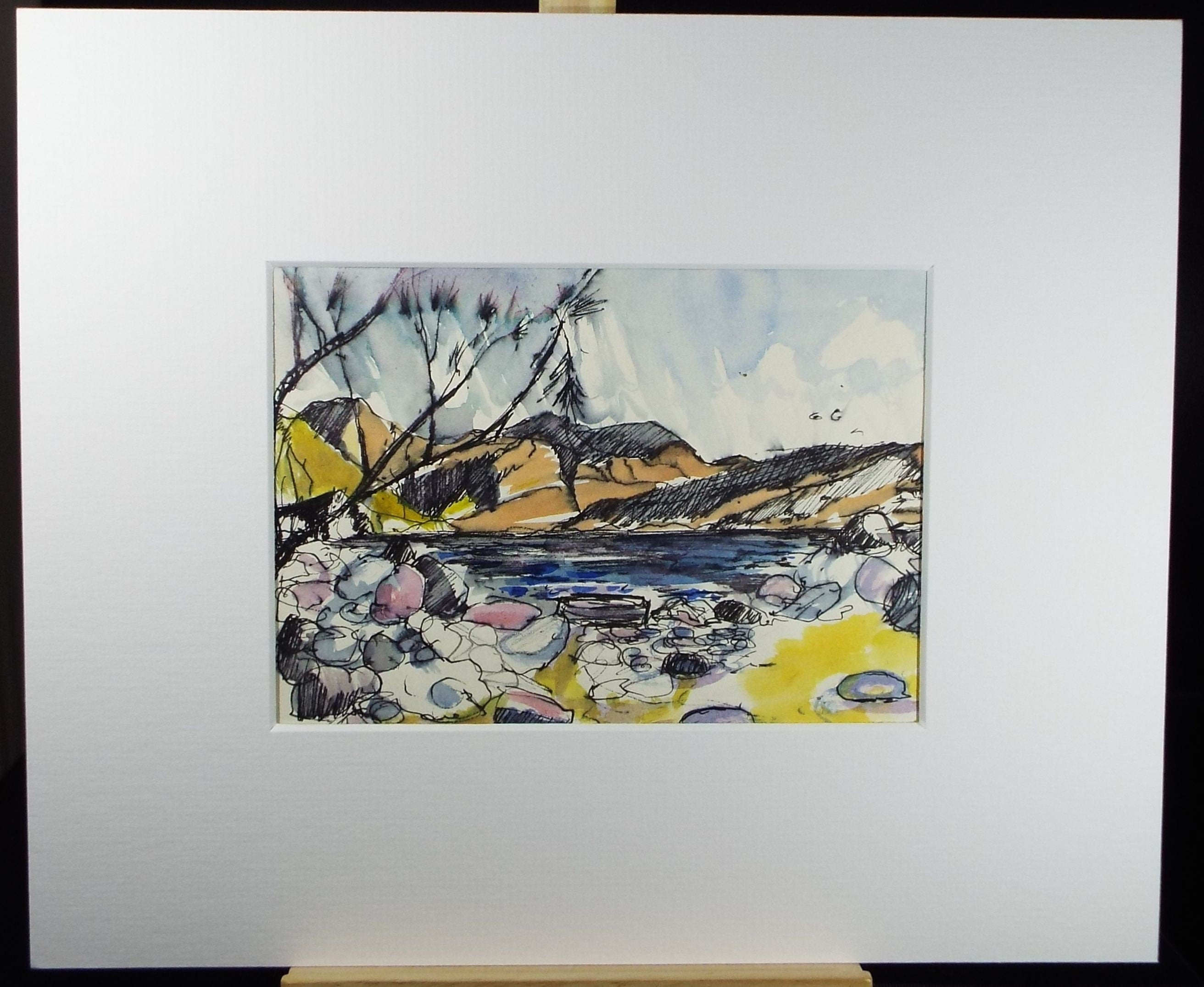 Original Watercolour, Mediterranean Coast', Circa 1980's, Artist Unknown