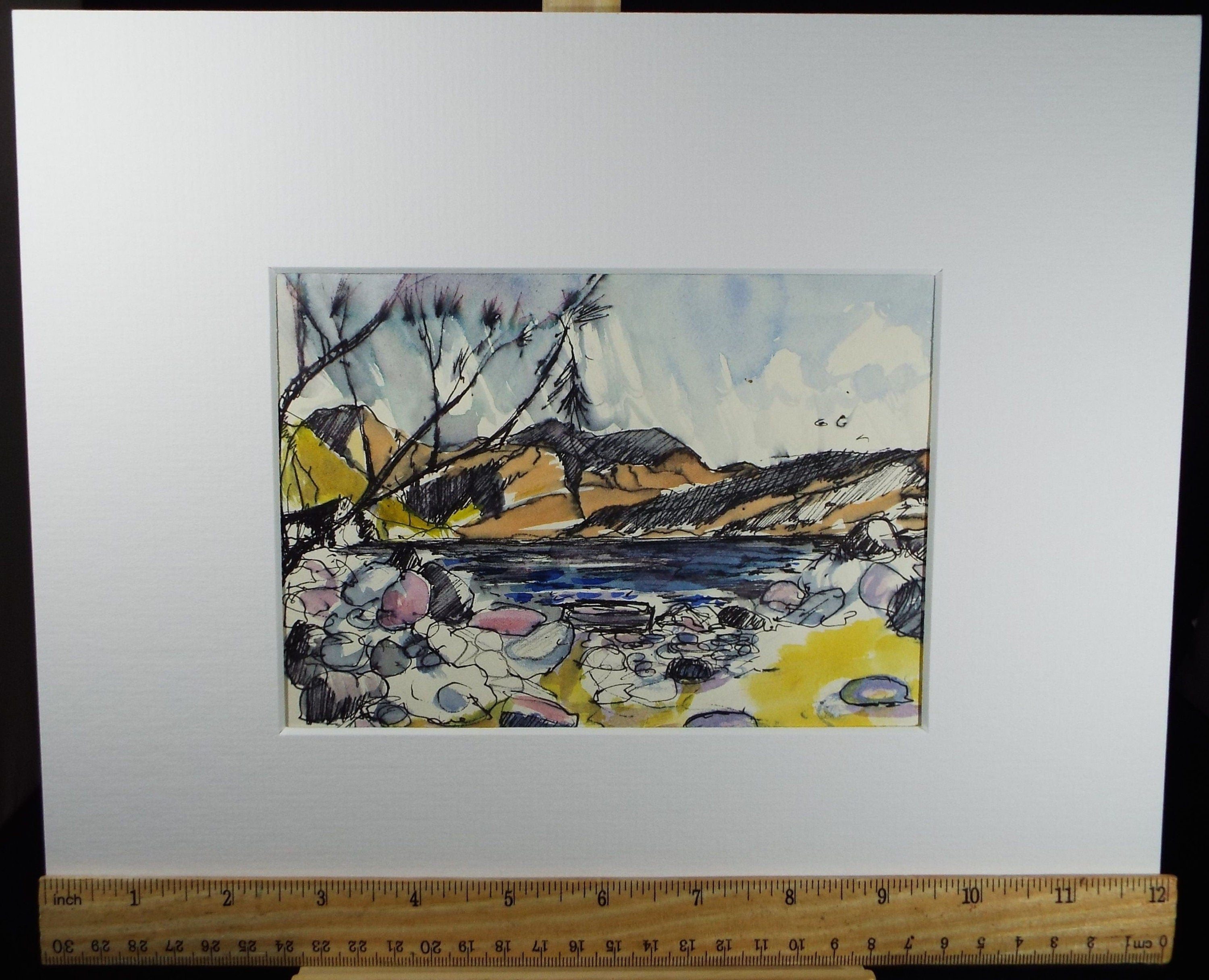 Original Watercolour, Mediterranean Coast', Circa 1980's, Artist Unknown