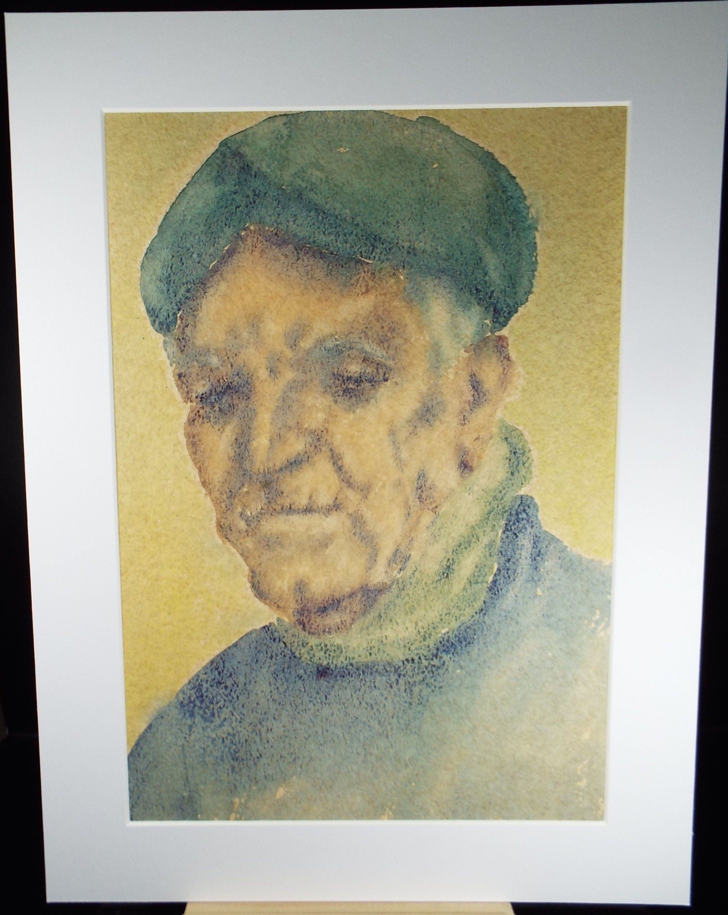 Original Watercolour , 'Italian Fisherman', Circa 1960's , Artist Unknown