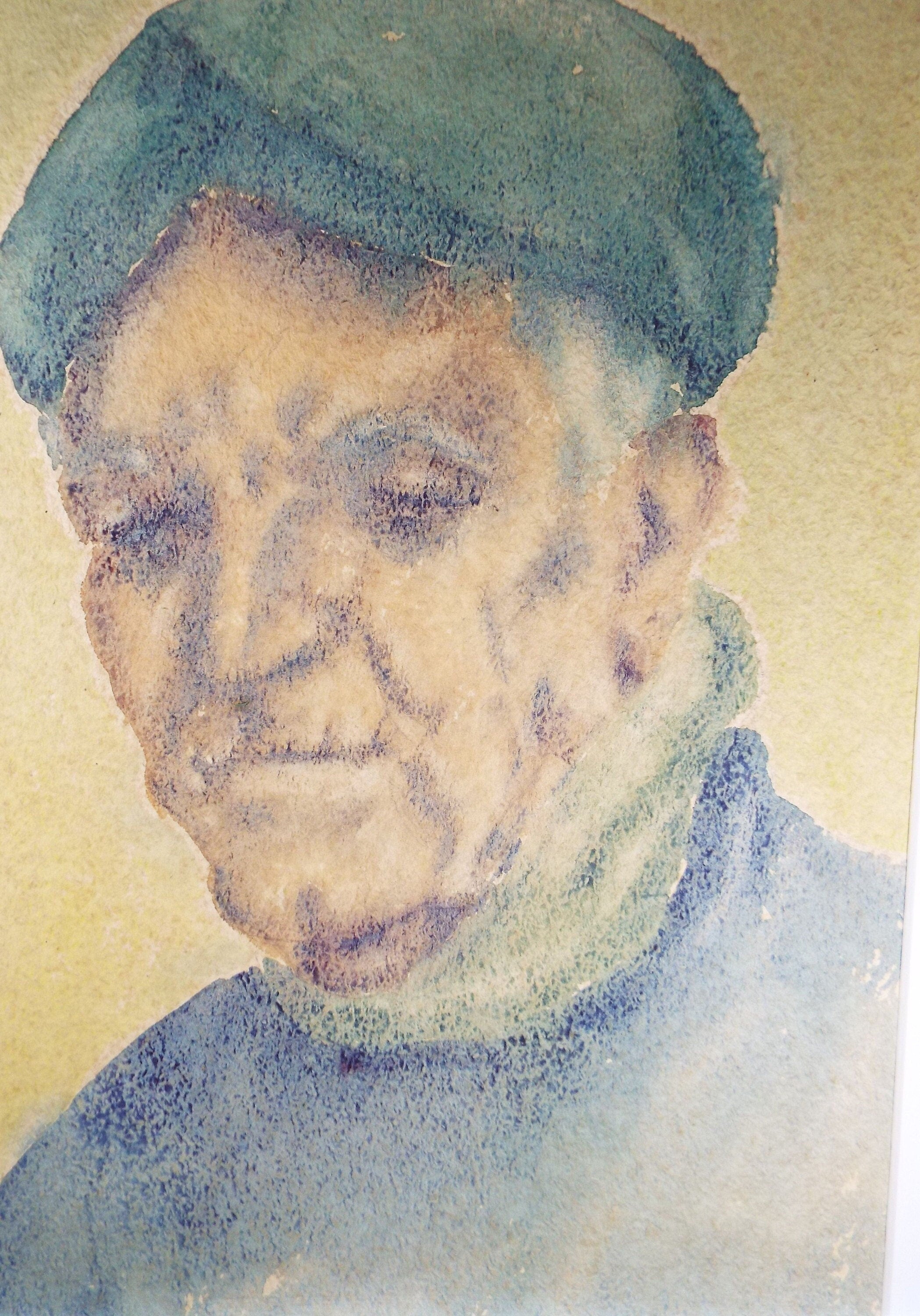 Original Watercolour , 'Italian Fisherman', Circa 1960's , Artist Unknown