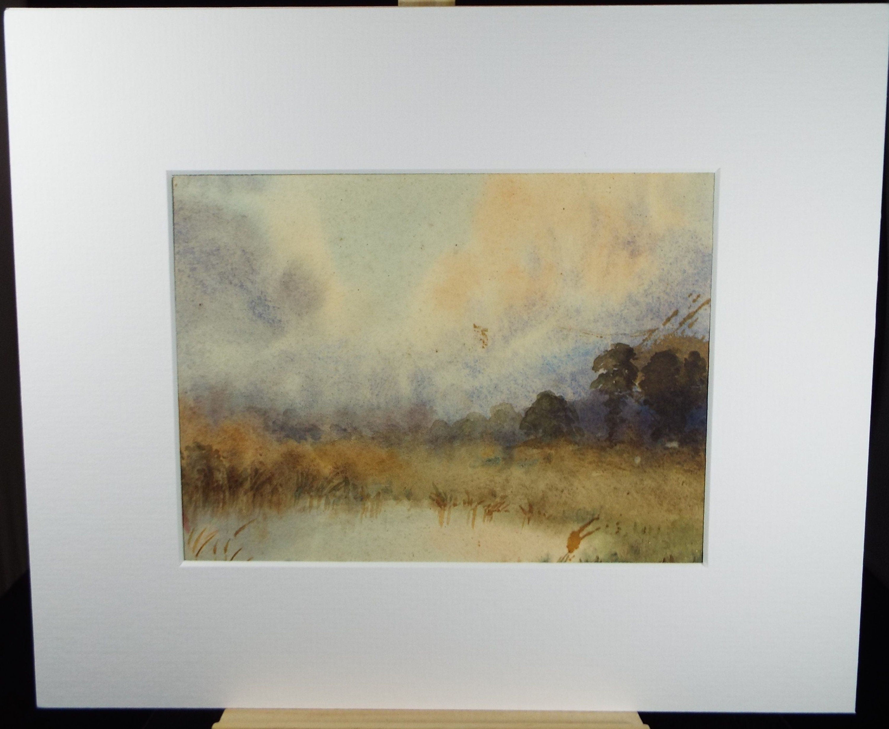 Original Watercolour, 'Misty Morning', Circa 1960's ,Artist Unknown