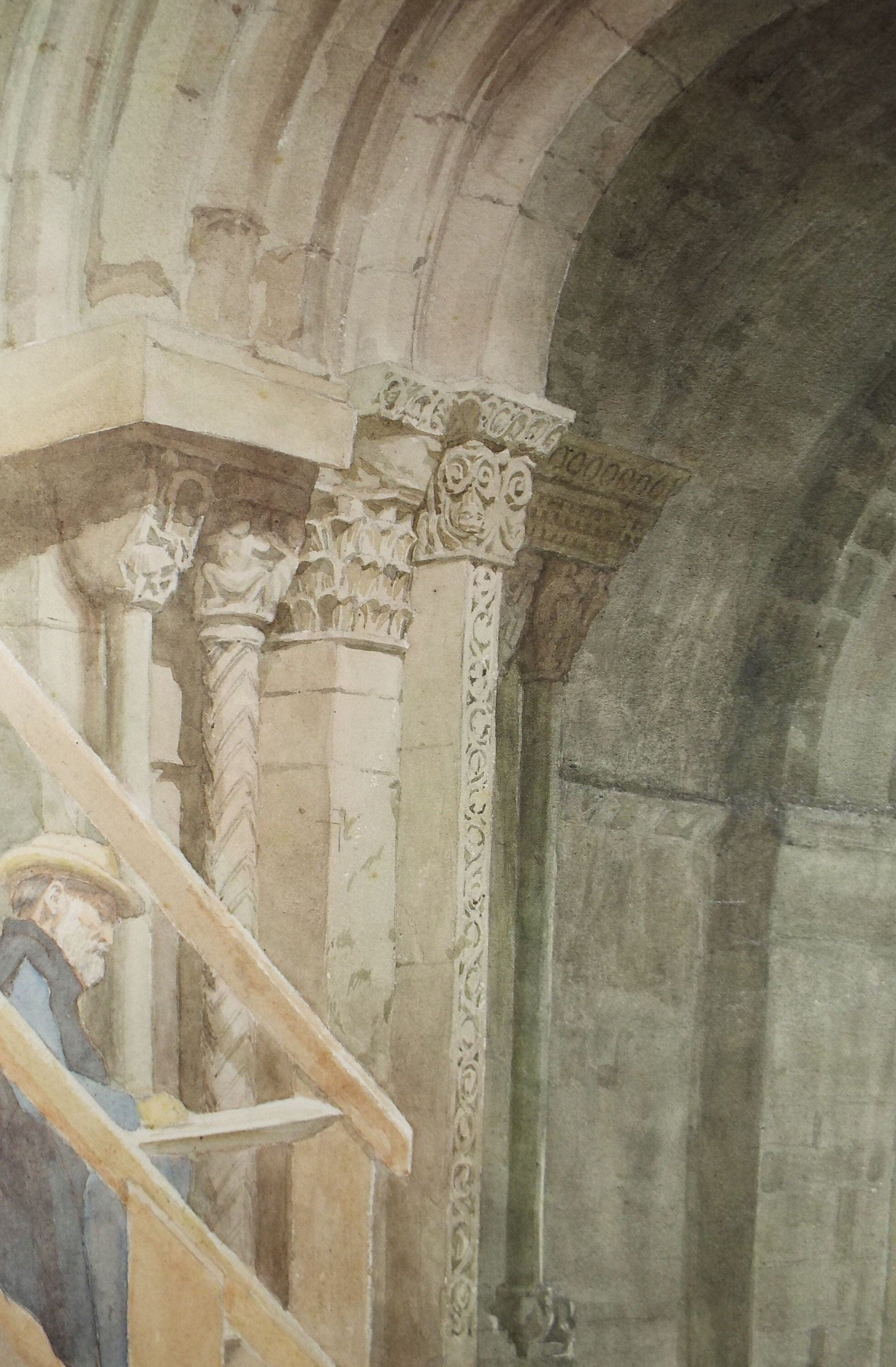 Original Watercolour, 'Church Artist', Circa 1990's, Artist Unknown