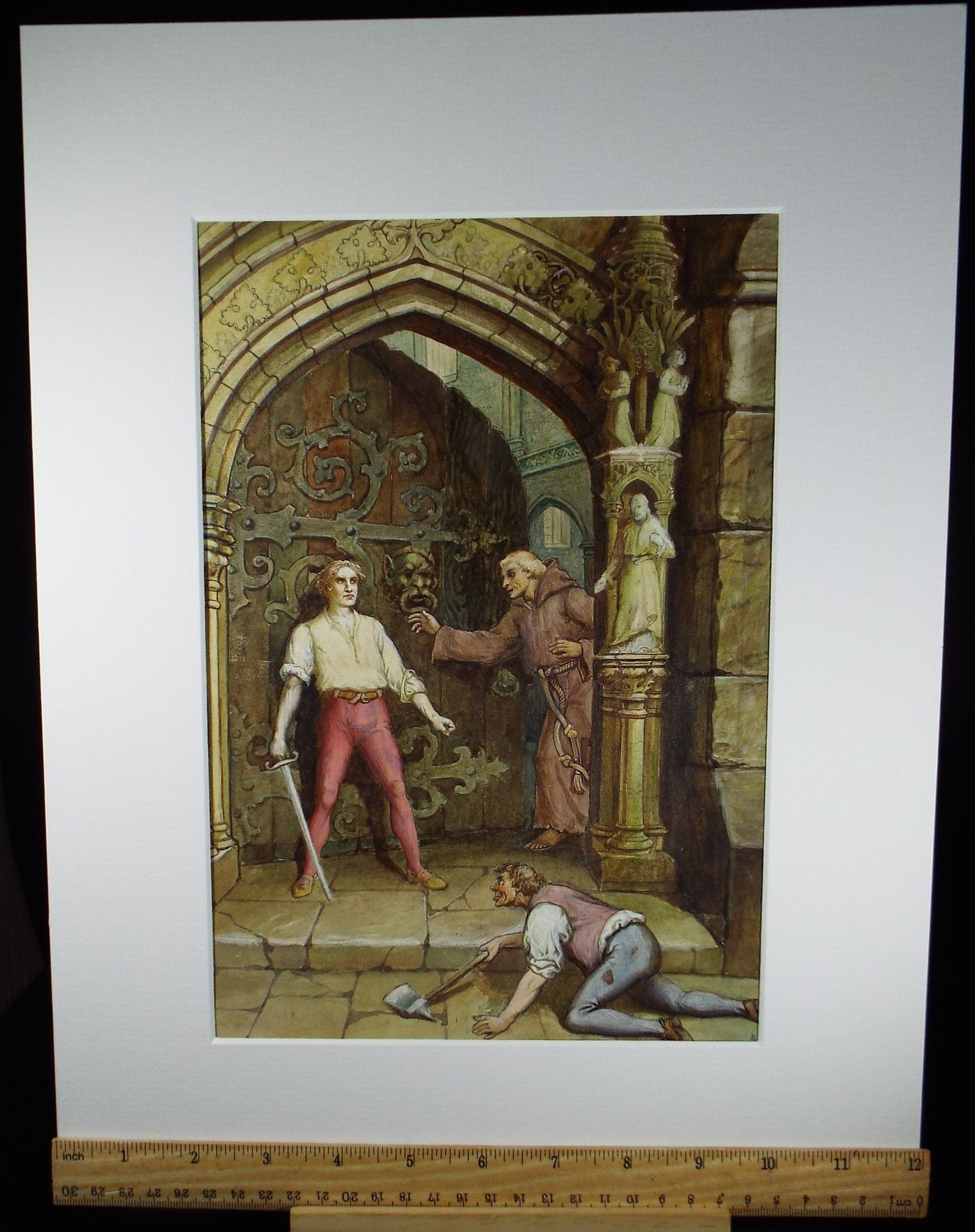 Original Watercolour, 'Sanctuary', Late 19th Century, Artist Unknown