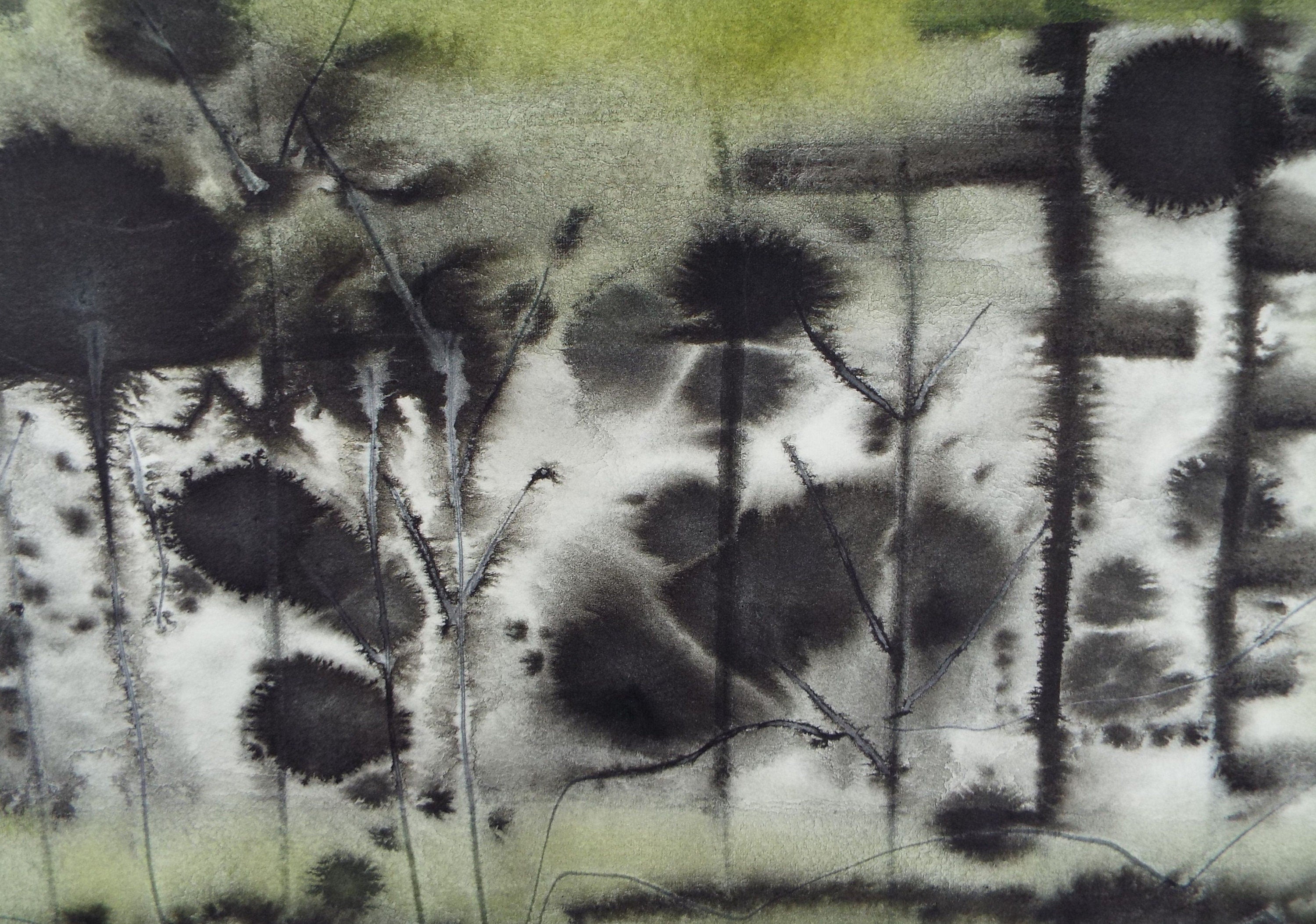 Original Watercolour, 'Impressionist Woodland' 1990's, Artist Uknown