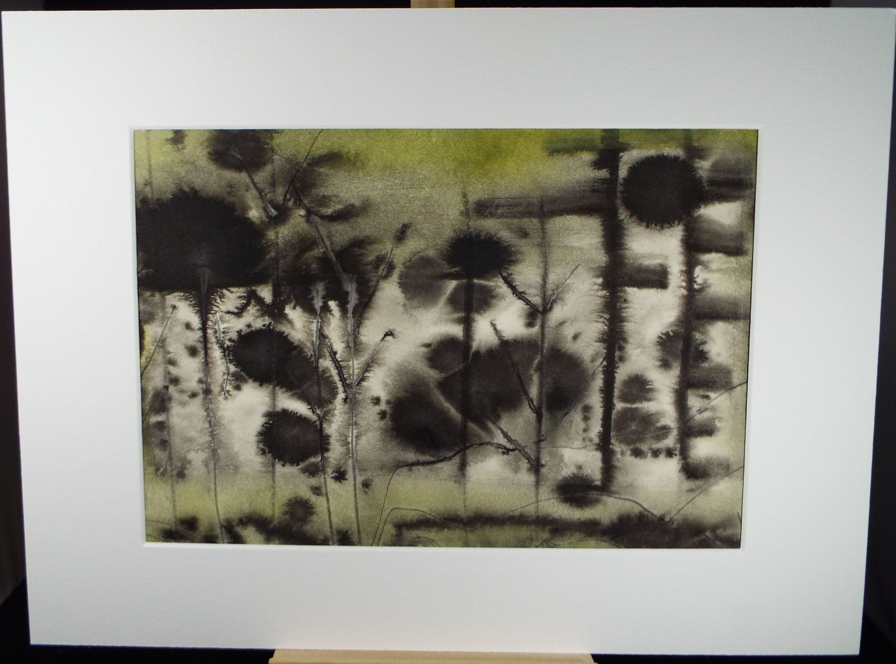 Original Watercolour, 'Impressionist Woodland' 1990's, Artist Uknown