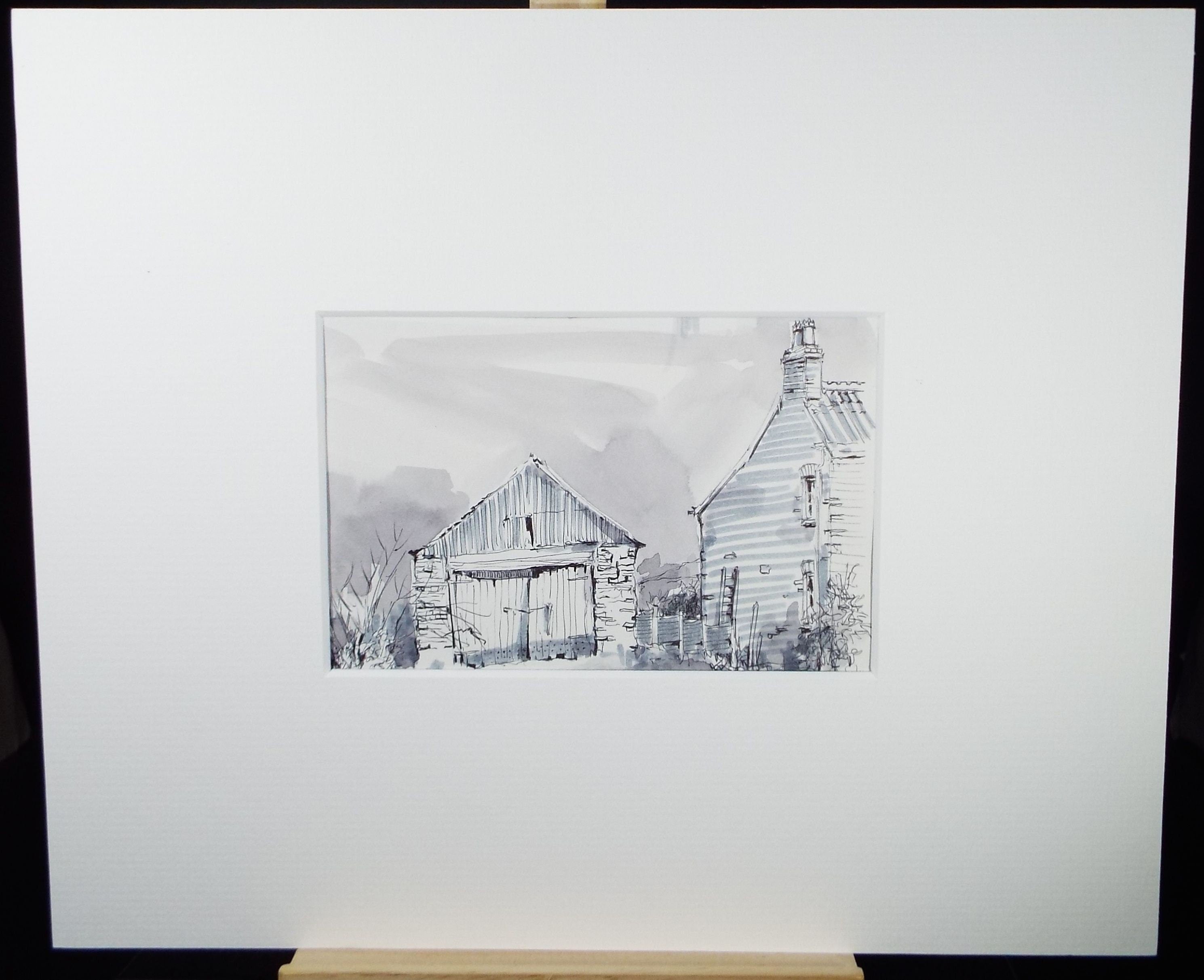 Original Watercolour & Ink, 'Seamills - Almost certainly a Boat House', Circa 1990's, Artist Unknown