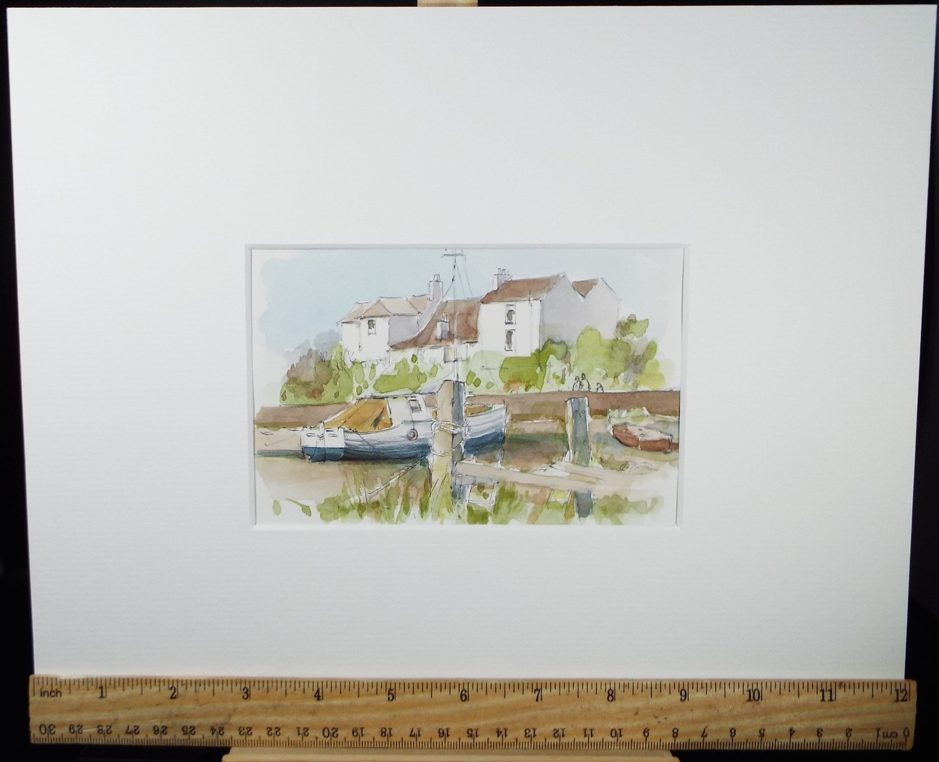 Original Watercolour & Ink, 'Pill, Somerset', Circa 1990's, Artist Unknown