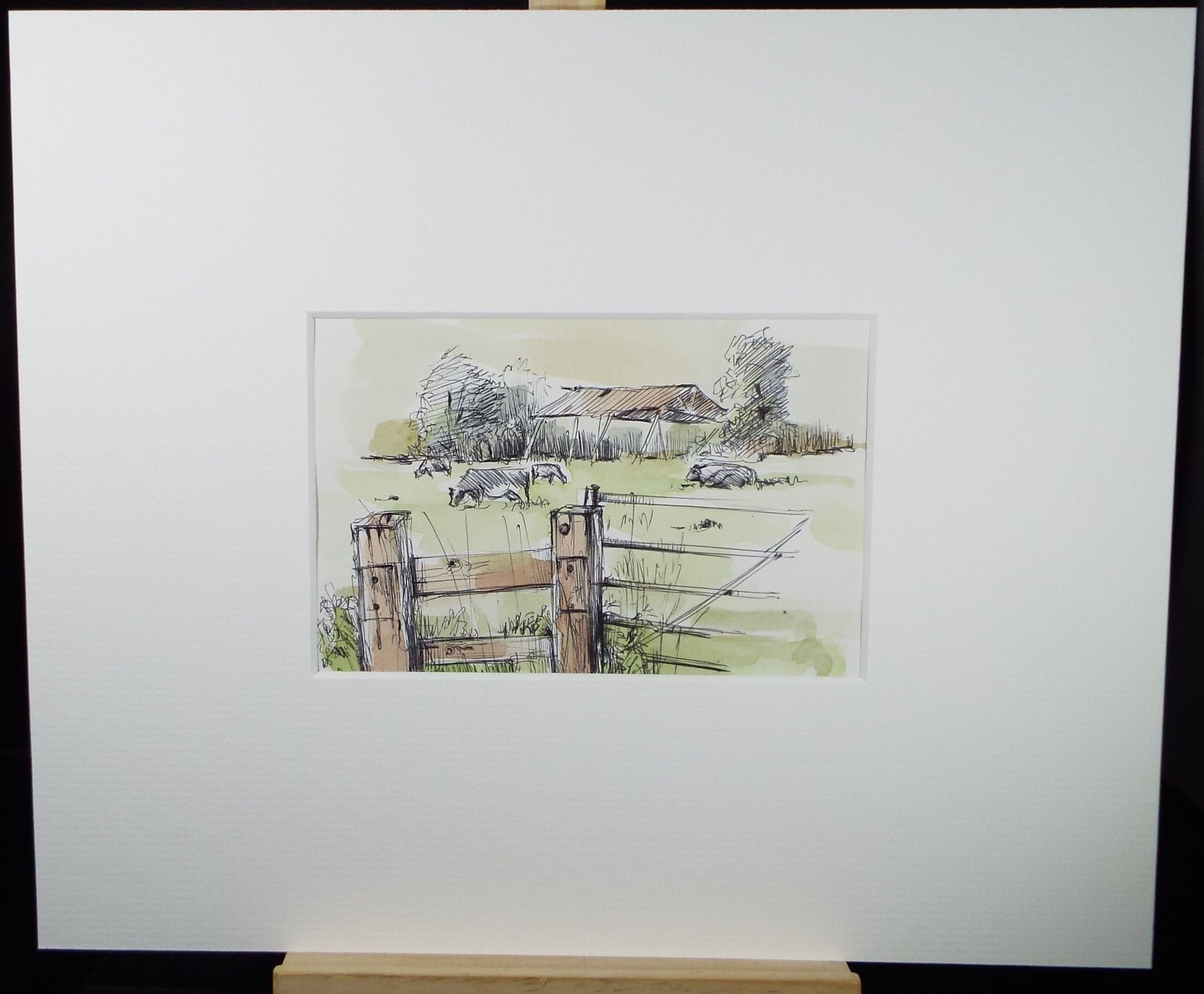 Original Watercolour & Ink, 'Shed - Somerset Gothic', Dated 1992, Artist Unknown