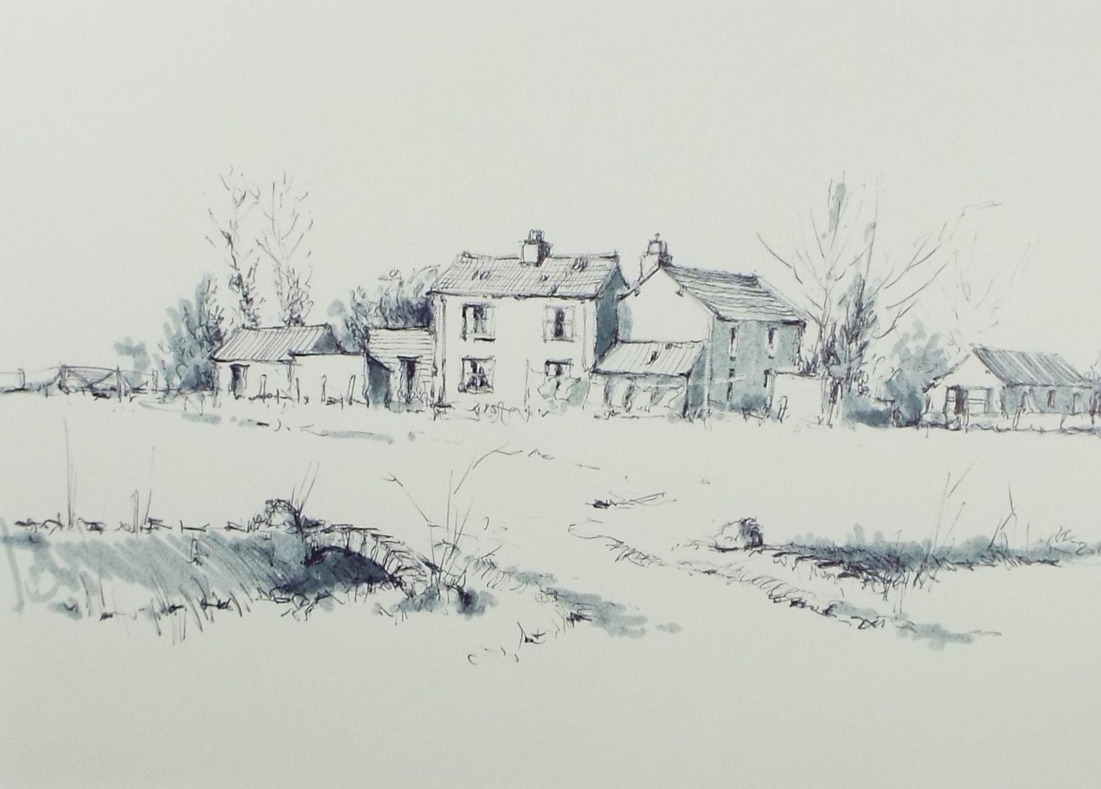 Original Watercolour & Ink, 'Oldbury Nait', Dated 1997, Artist Unknown