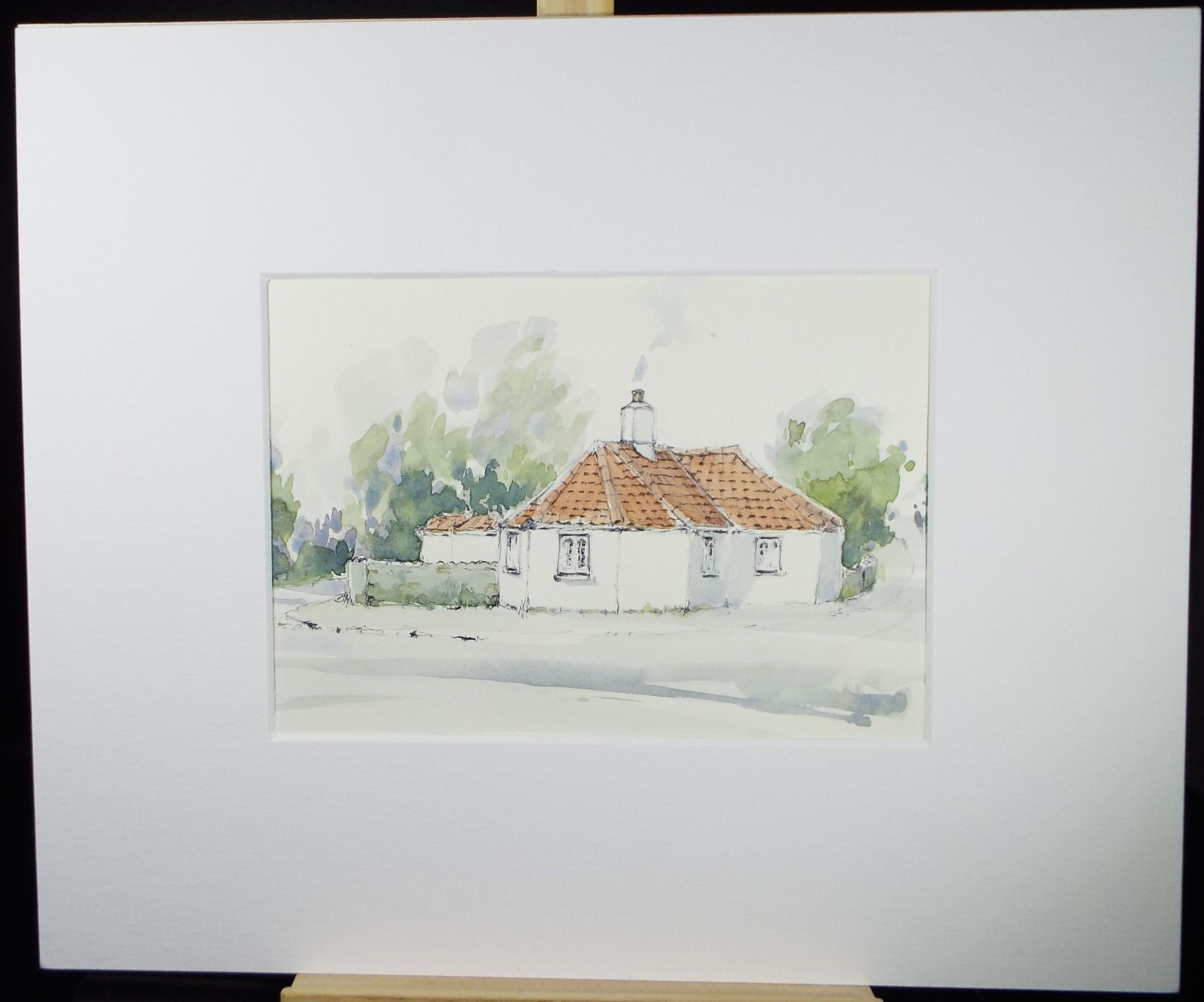 Original Watercolour & Ink, 'Shipham Turnpike', Dated 1997, Artist Unknown