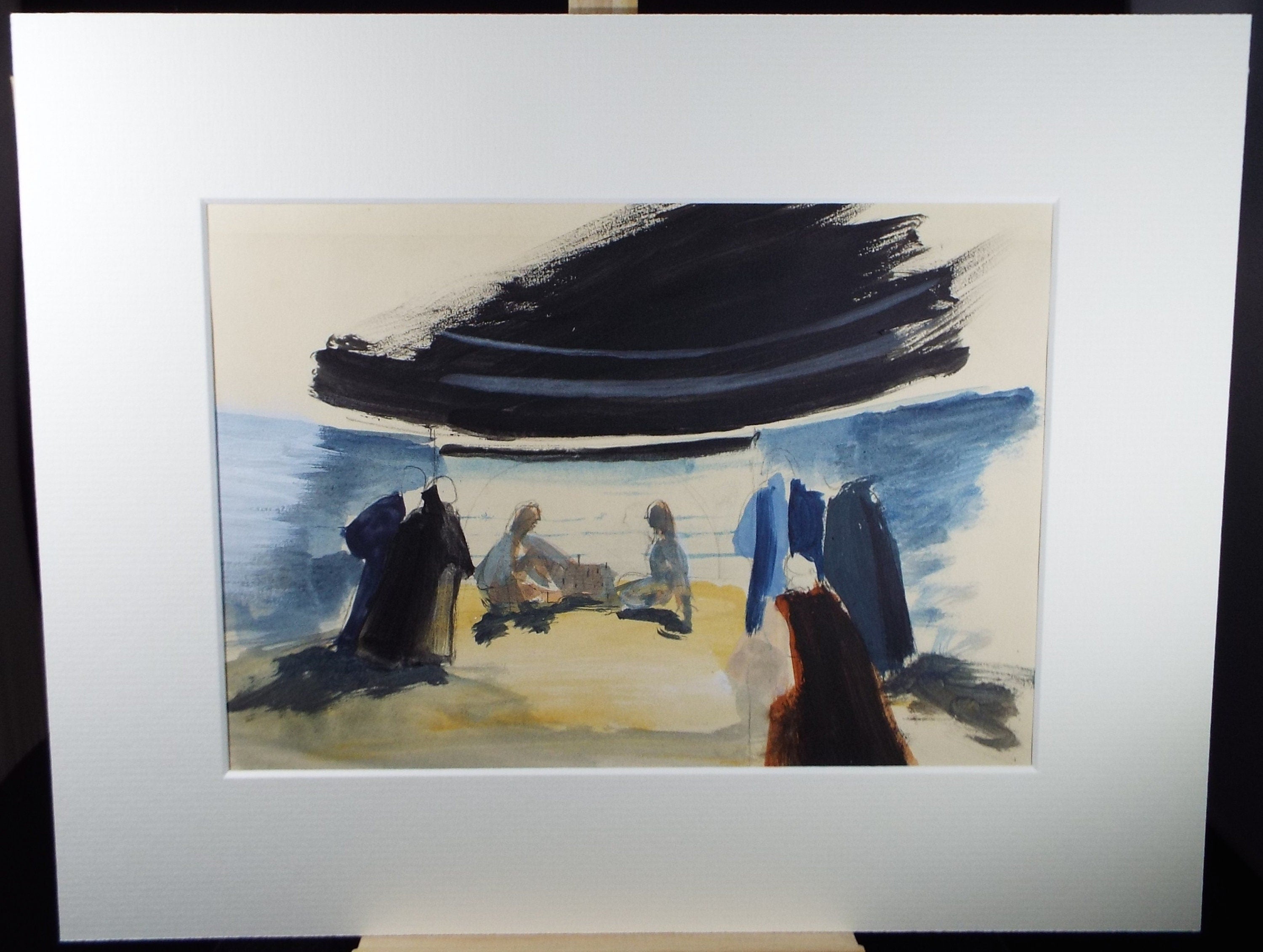 Original Watercolour, 'Scene from the Tempest' circa 1950's, Artist Unknown