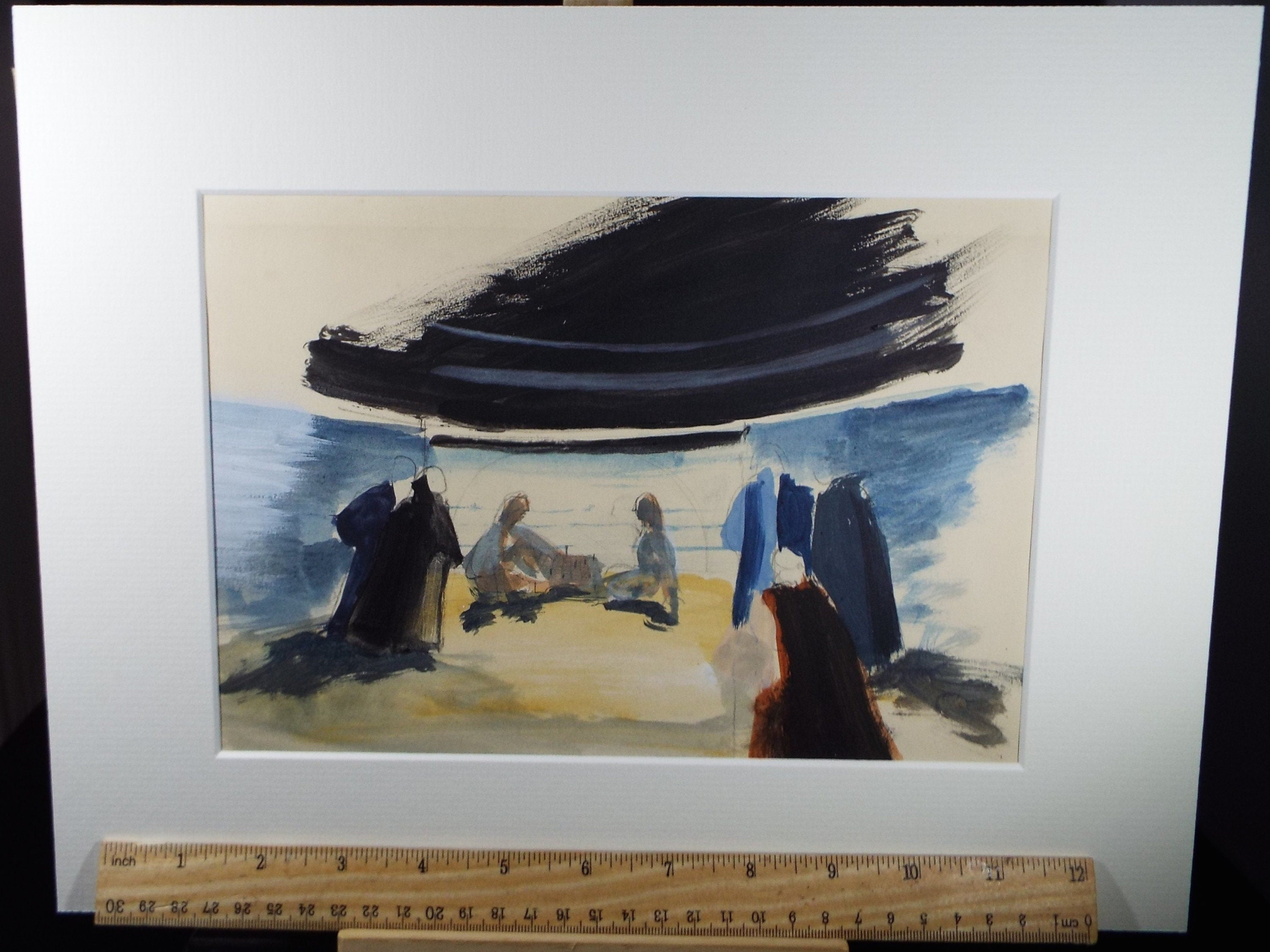 Original Watercolour, 'Scene from the Tempest' circa 1950's, Artist Unknown