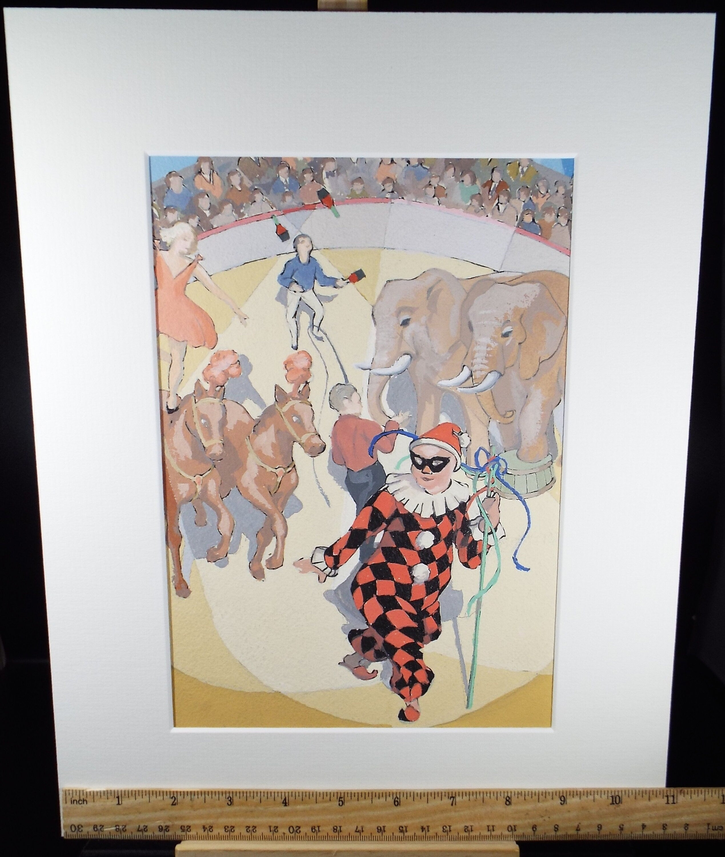 Original watercolour, 'The Circus', Circa 1990's, Paul Winby