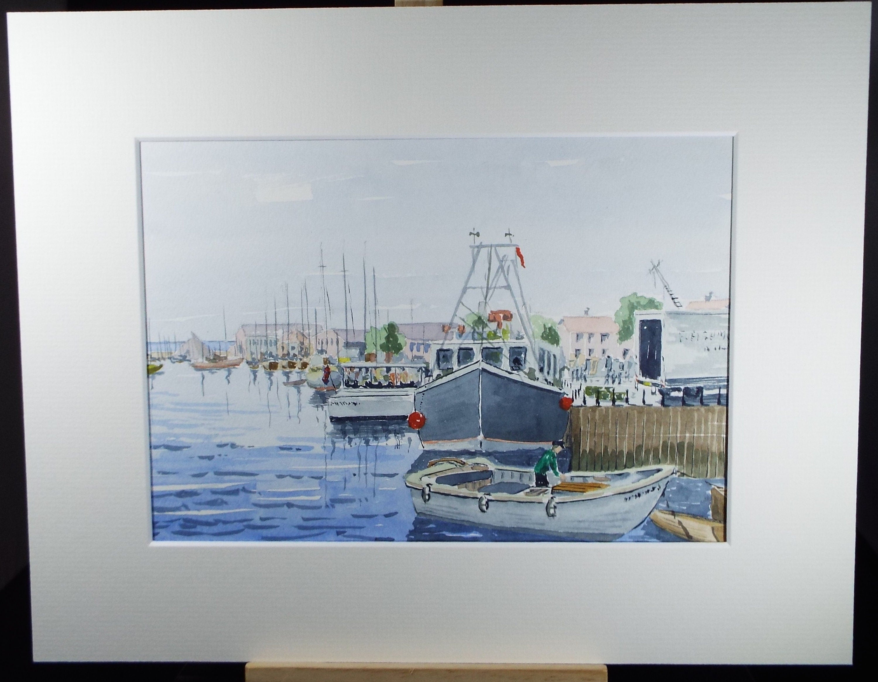 Original Watercolour, 'Lymington', Monogram PL, Circa 1990's
