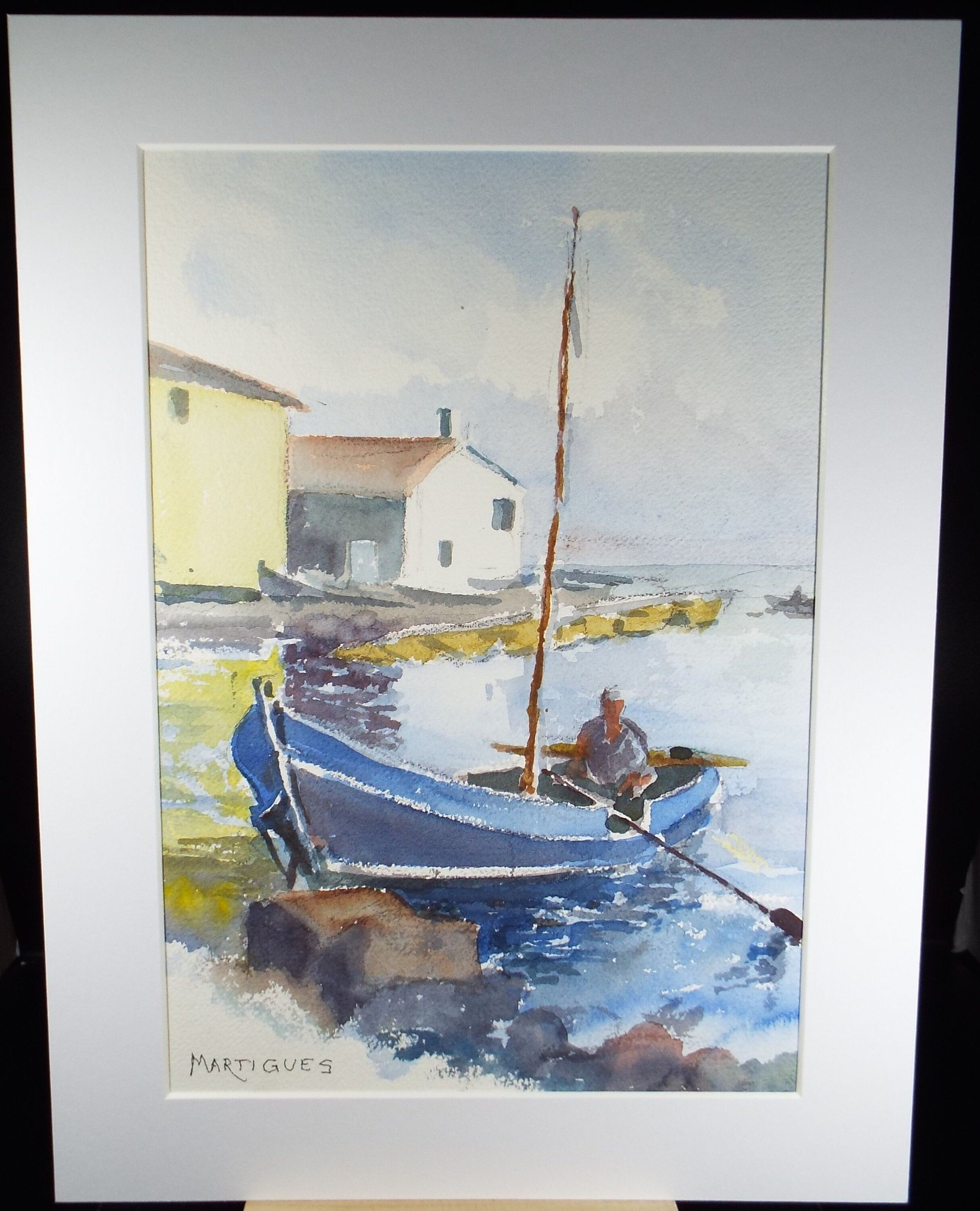 Original Watercolour on Paper, 'Martigues, France', Paul Winby, Circa 1990's