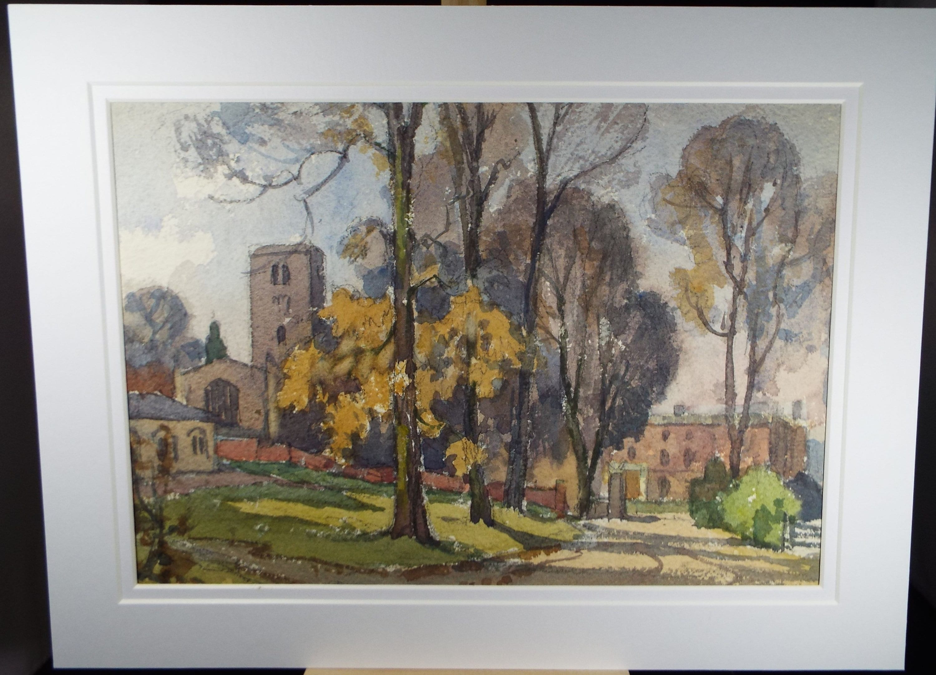 Original Watercolour on Paper, 'Church and Church Close', Edward Albert Hickling (1913-1998), Circa 1950's