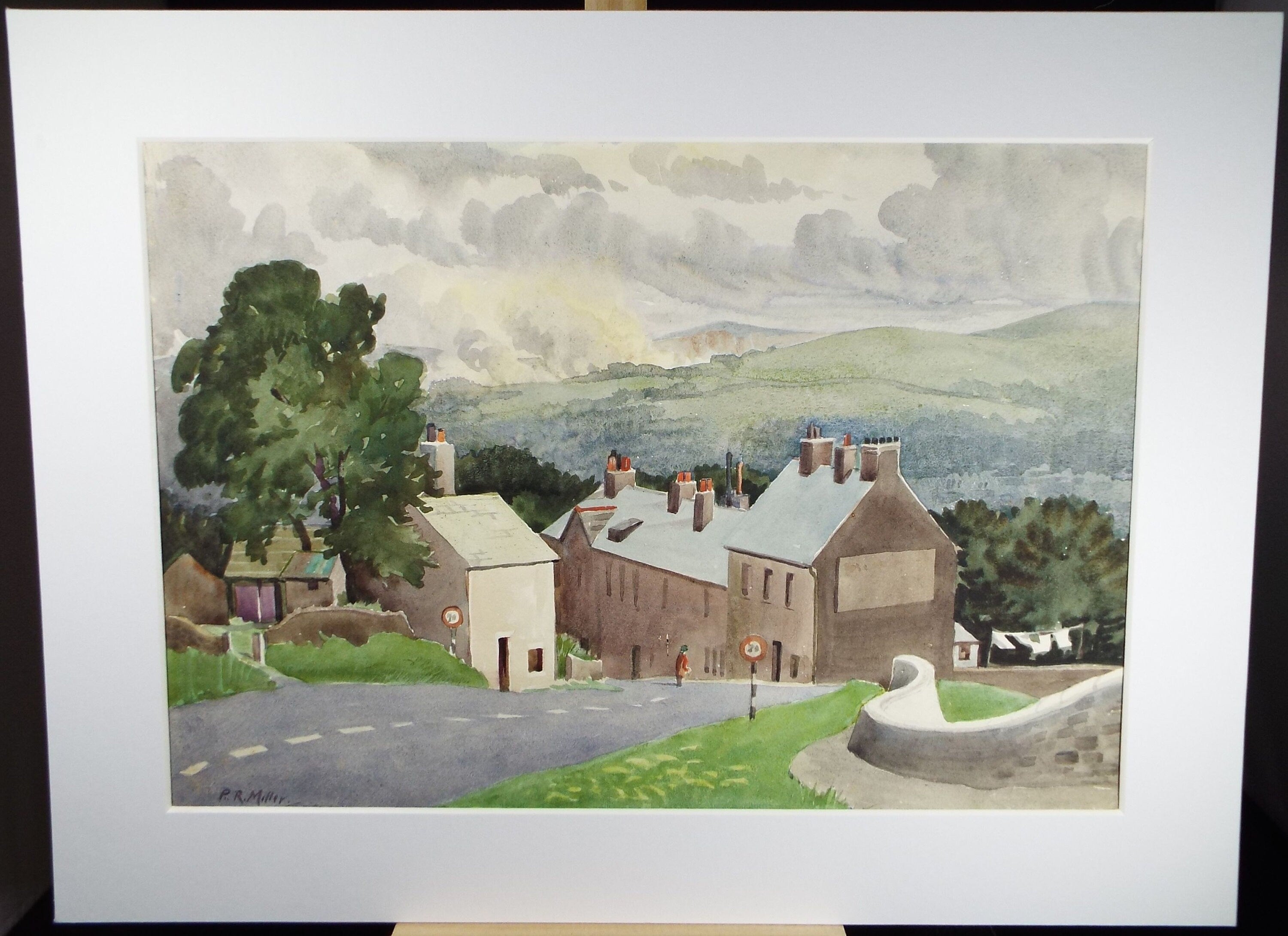 Original Watercolour, 'Manchester Road, Buxton', c1960's, P.R. Miller