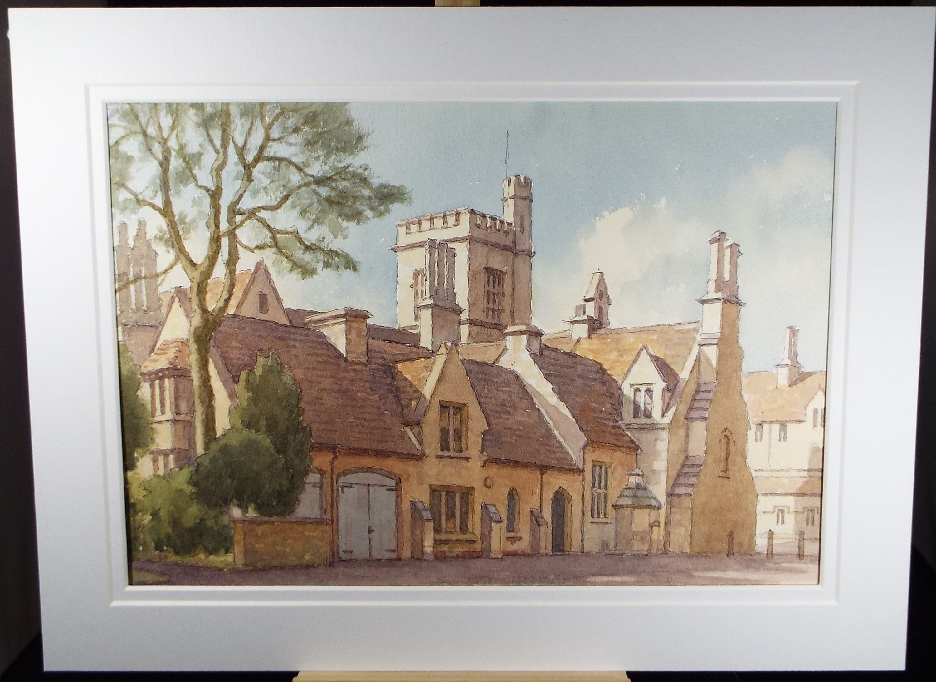 Original Watercolour on Paper, 'Cotswold Stone Buildings', Edward Albert Hickling (1913-1998), Circa 1950's