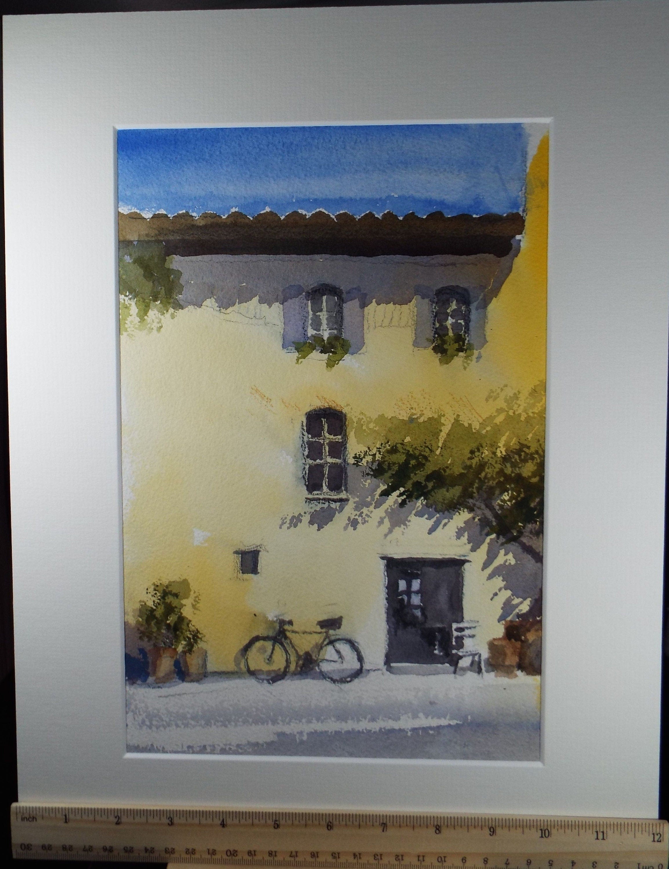 Original Watercolour on Paper, 'Village House', Paul Winby, Circa 1990's