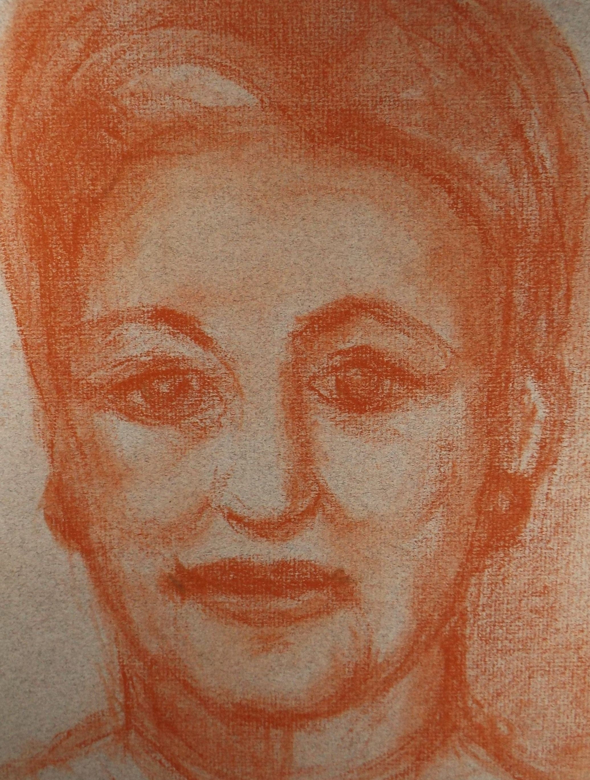 Original Pastel Drawing, 'Portrait of a Woman', Paivio Knighton, (active 1968-c1986)