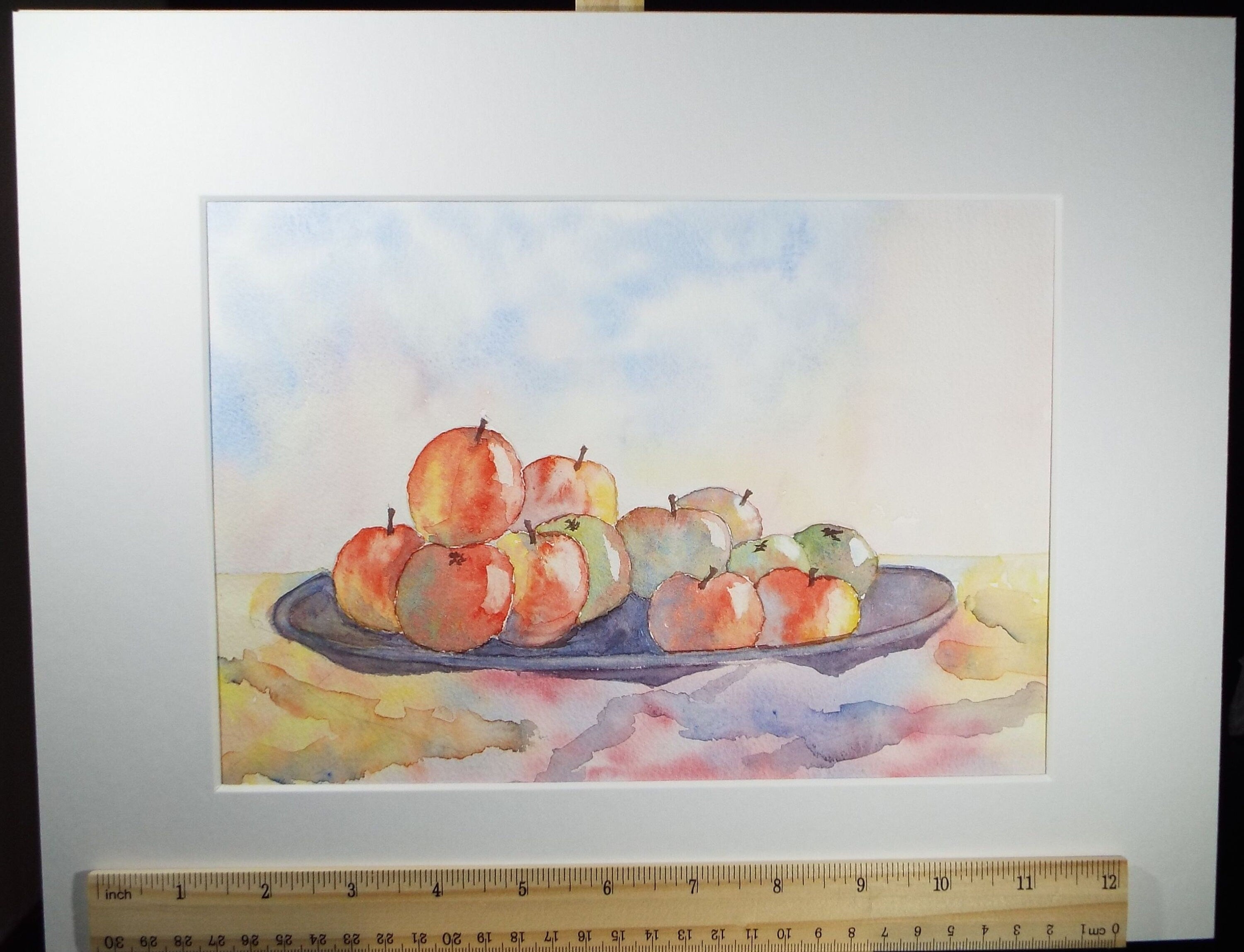 Original Watercolour, 'Still Life of Plums', Circa 1990's, Artist Unknown