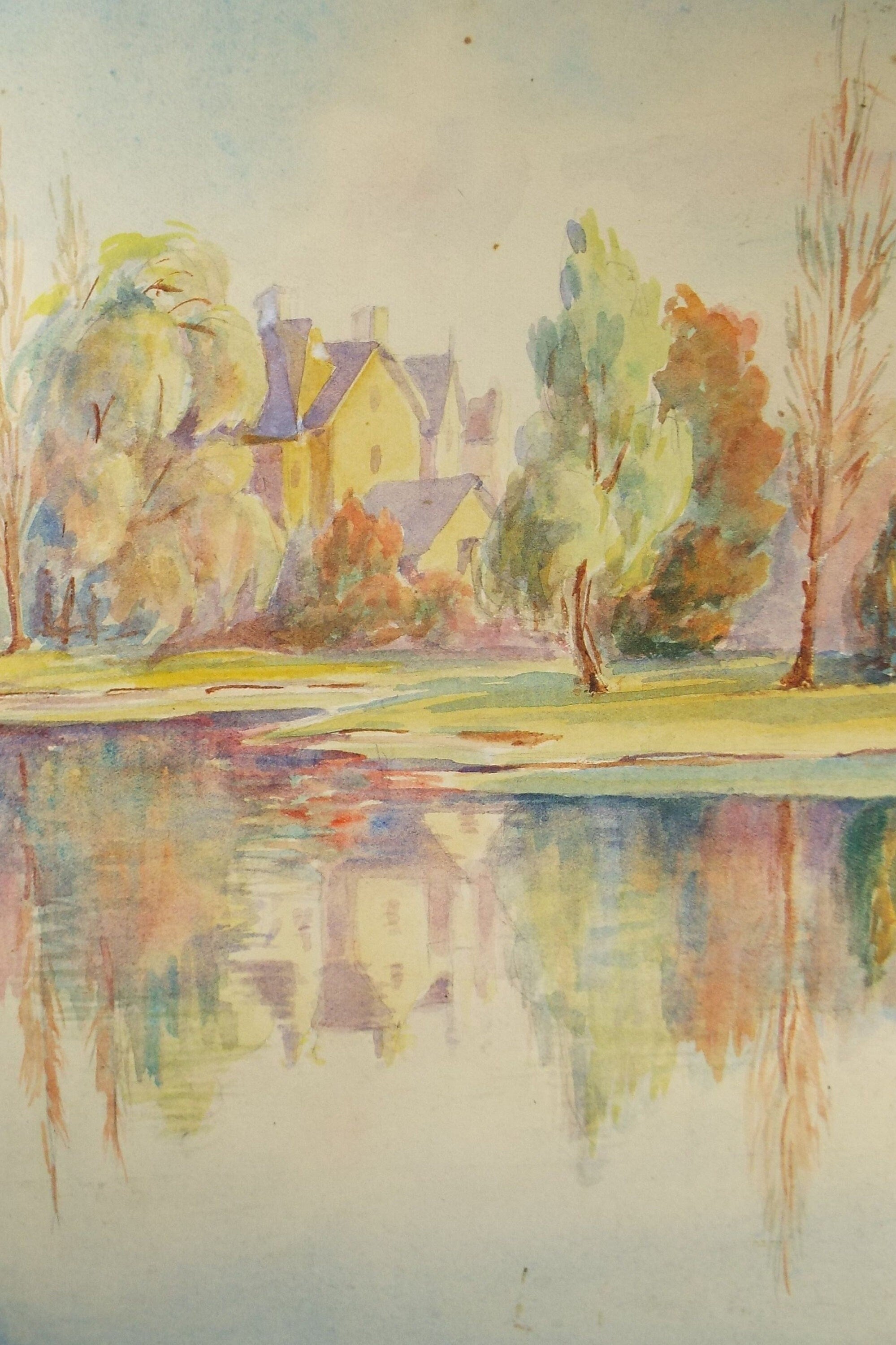 Original Watercolour, 'Mirror Lake', Circa 1950's , C R Chase (1893-1988)