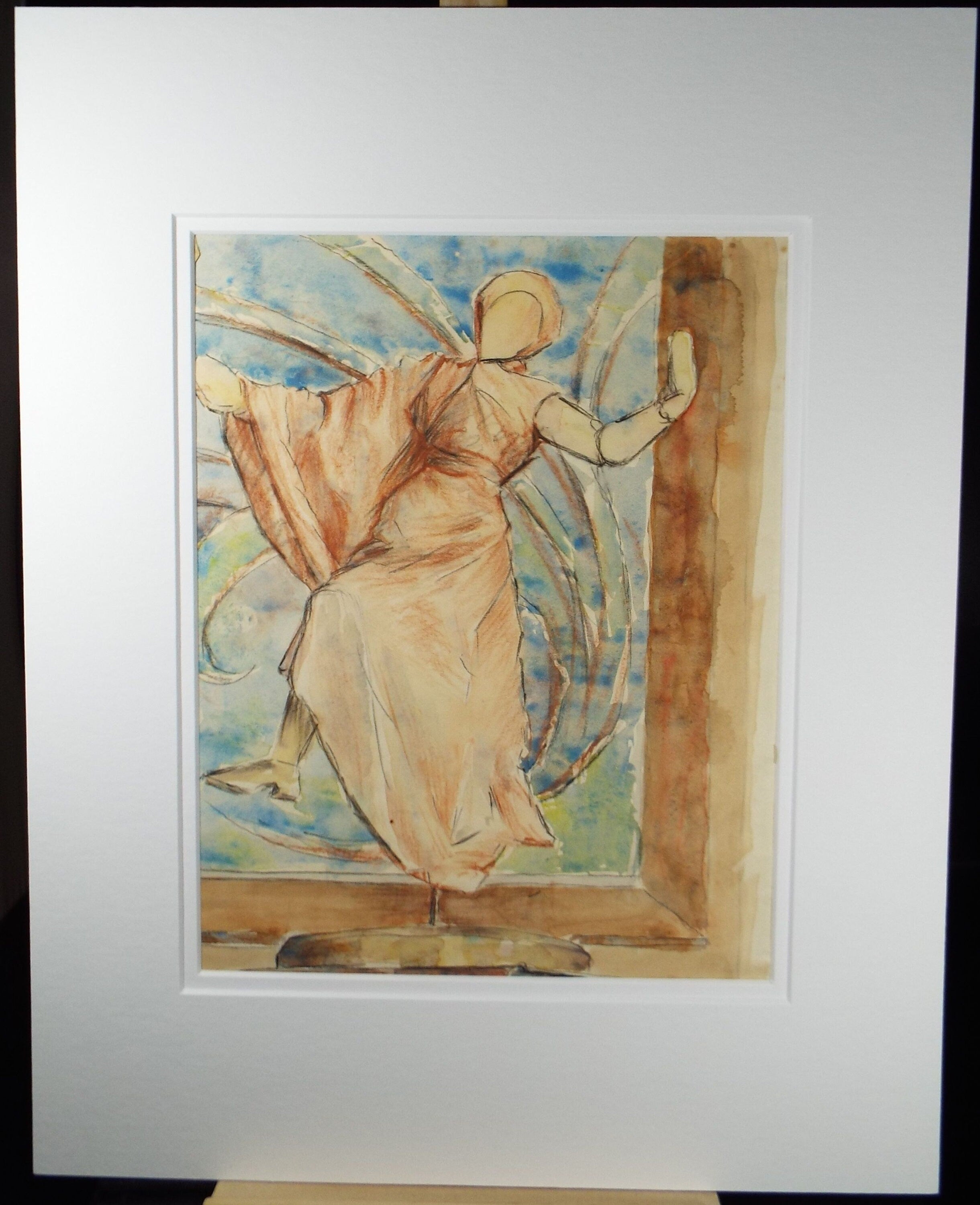 Original Watercolour, 'Study of a figurine' , c1950's - Robert Case (20th Century British)