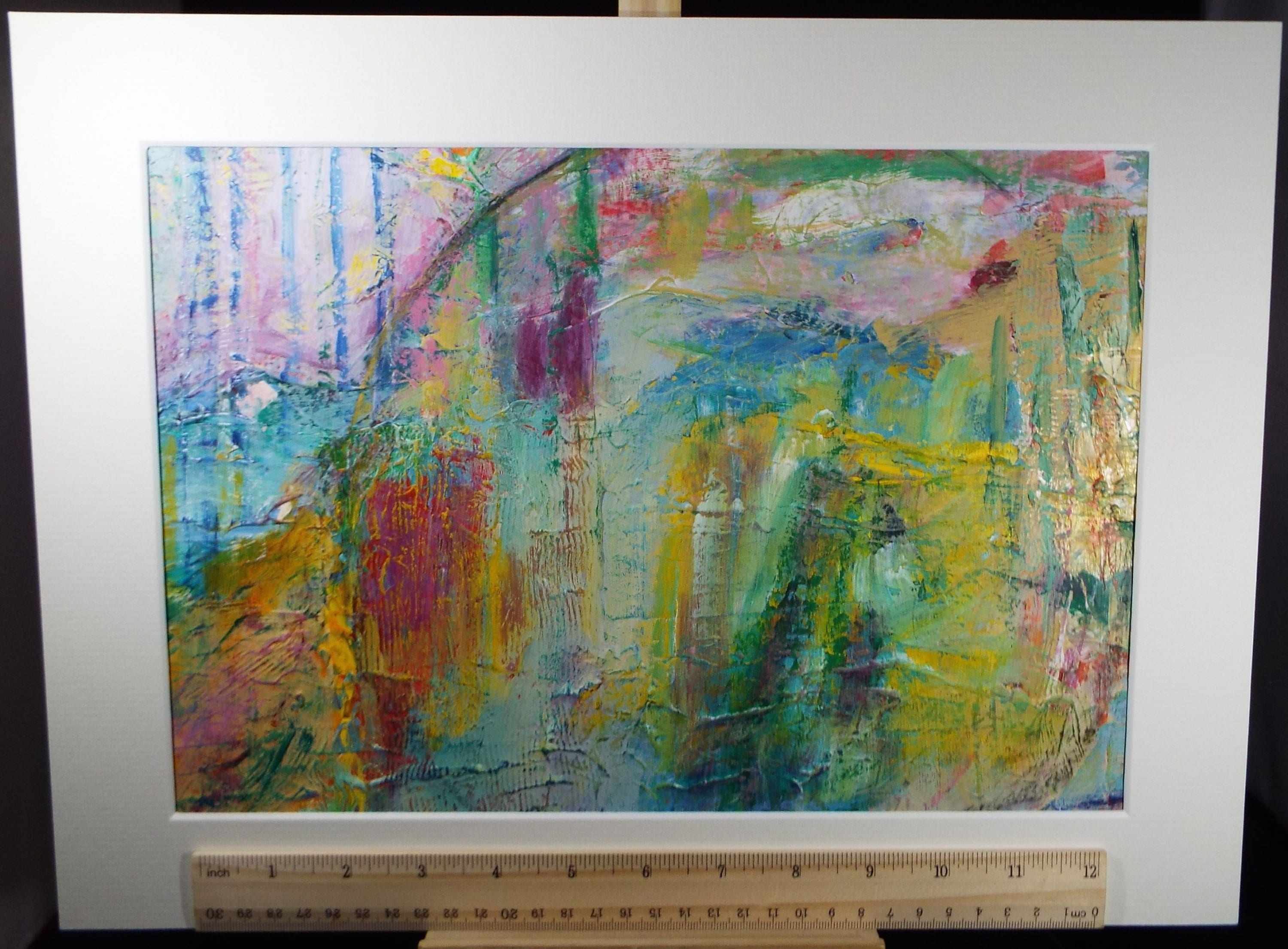 Original Acrylic on Paper, 'Multicolour Abstract', Late 20th Century, Artist Unknown