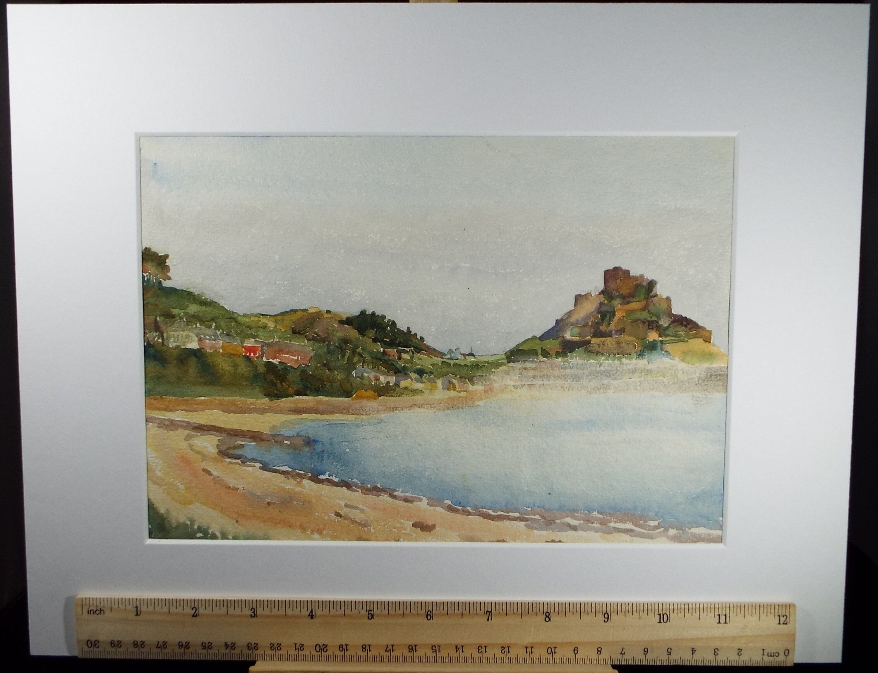 Original Watercolour, 'St michael's mount', Circa 1970's , Artist Unknown