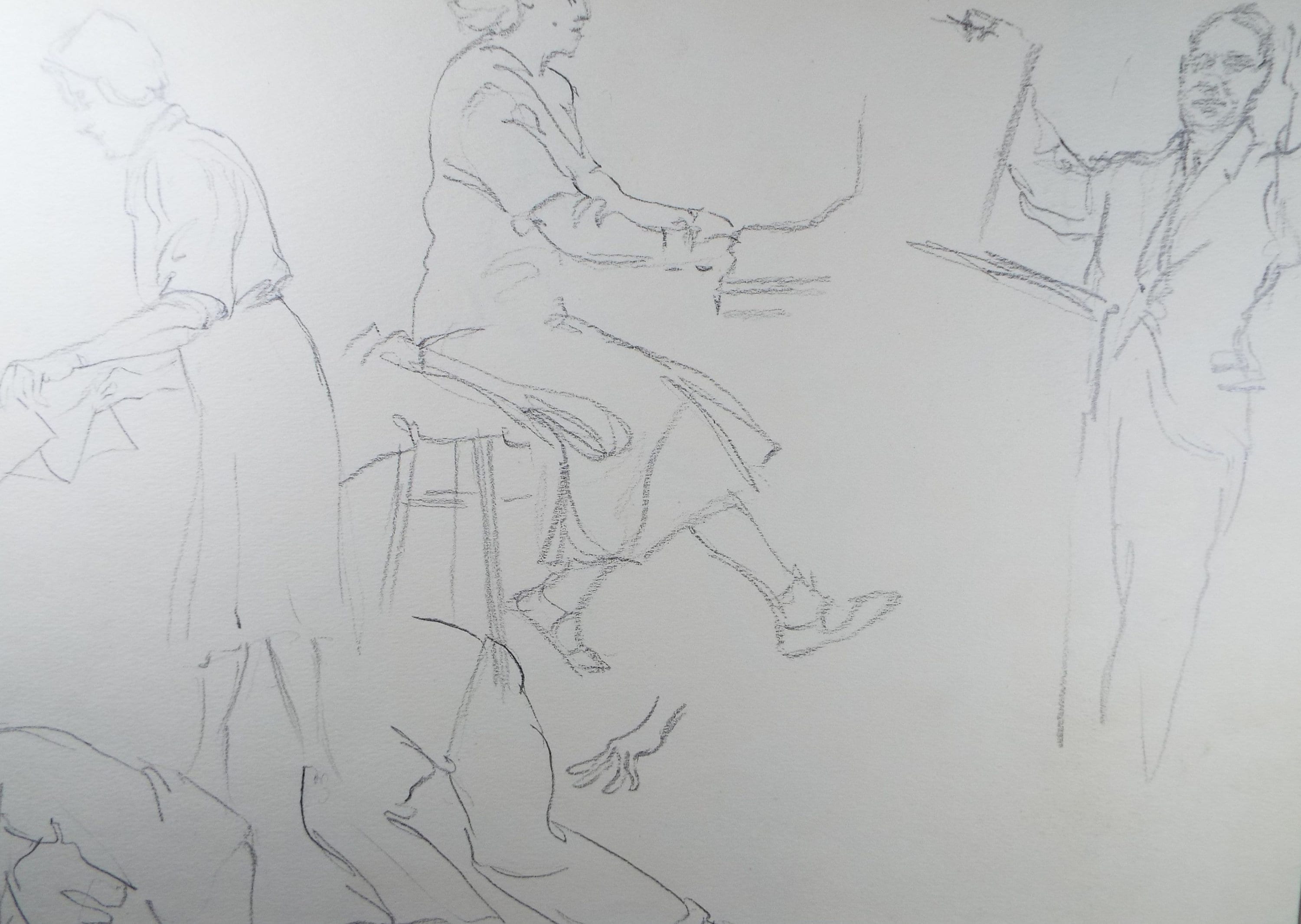 Original Pencil Drawing, 'Figure Studies', Ivy T. Attwell (20th Century, British)