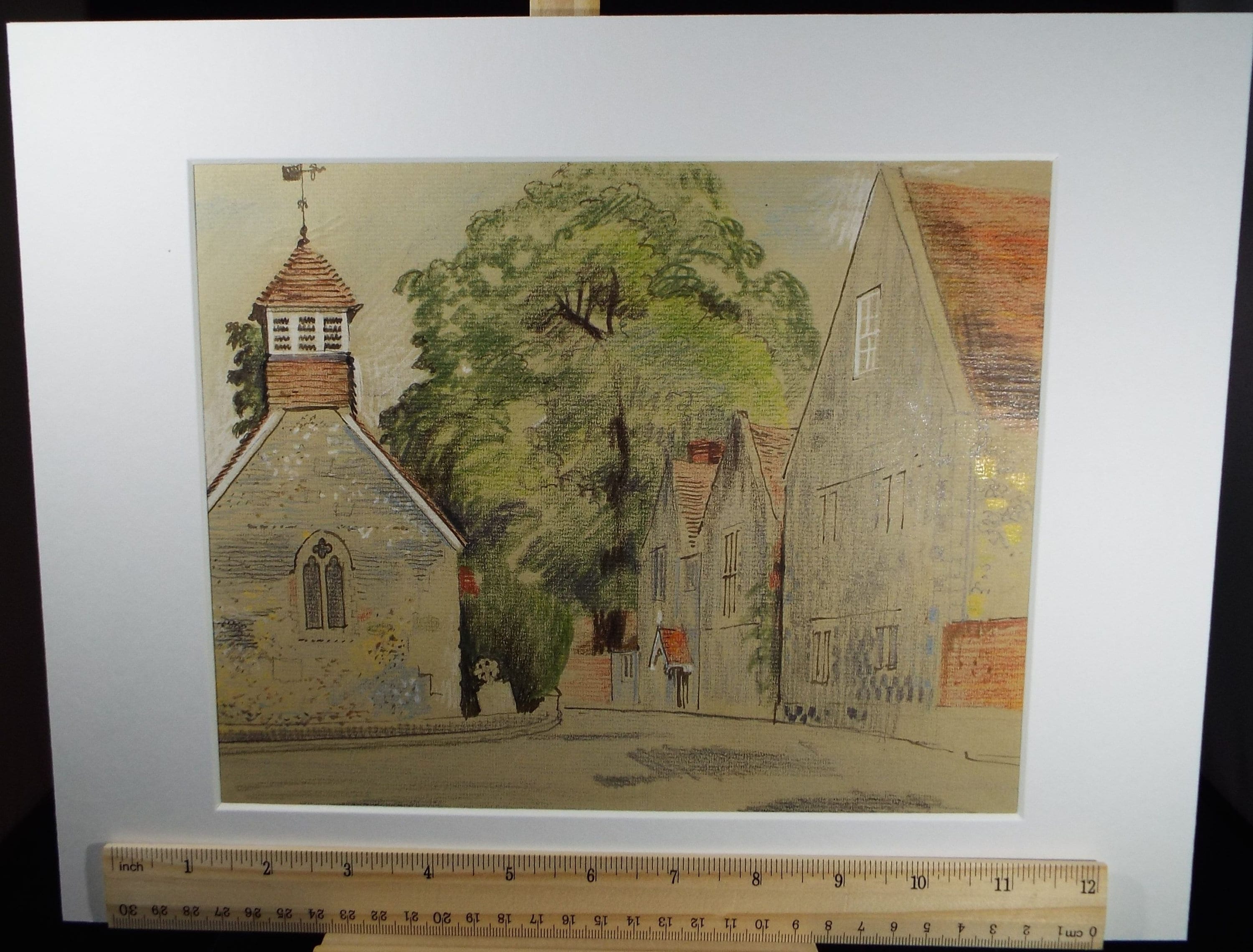 Original Pencil Drawing, 'Bemerton' , Dated 1984, Artist unknown