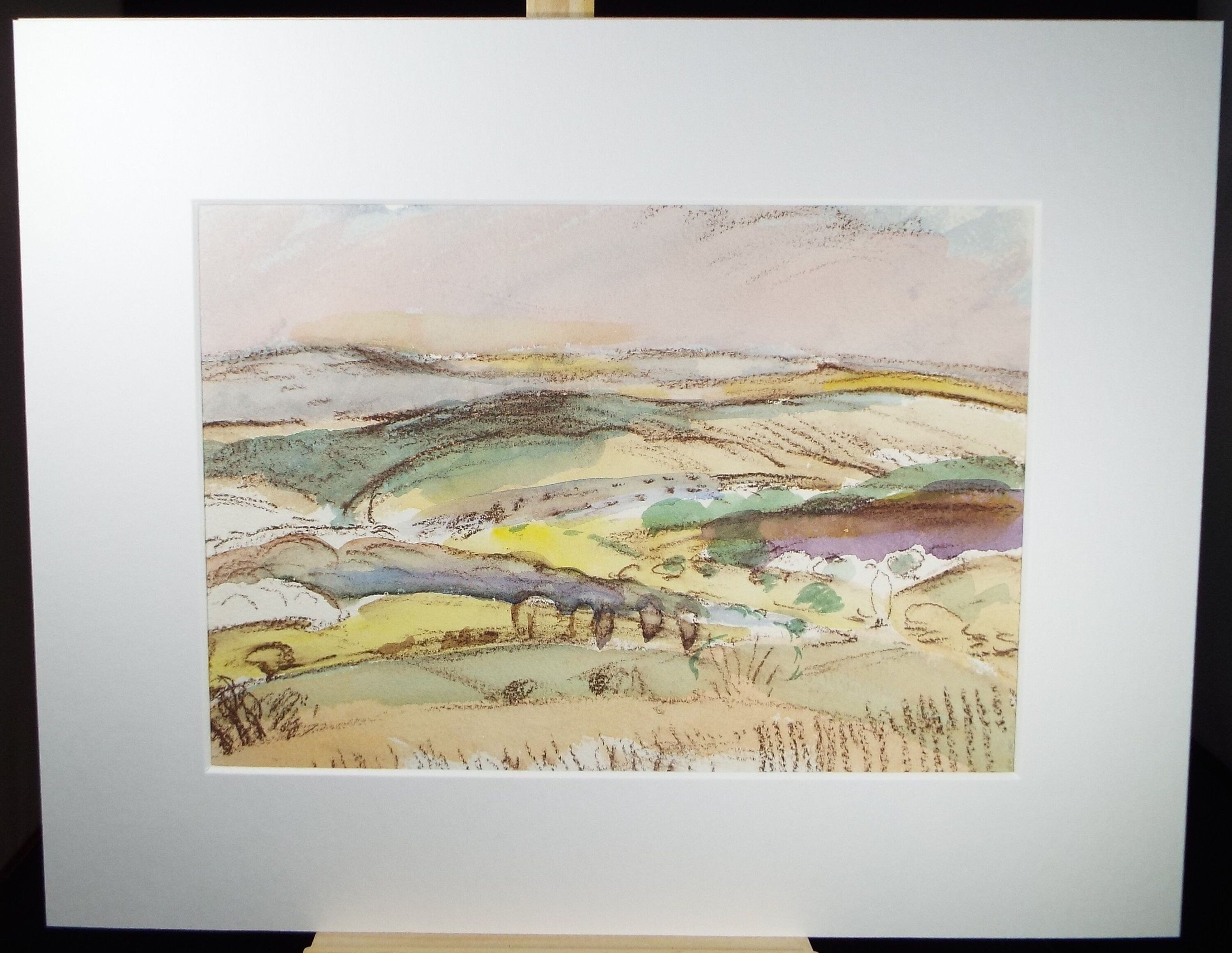 Original Pastel, 'Hilly Fields', c1980's, Artist Unknown