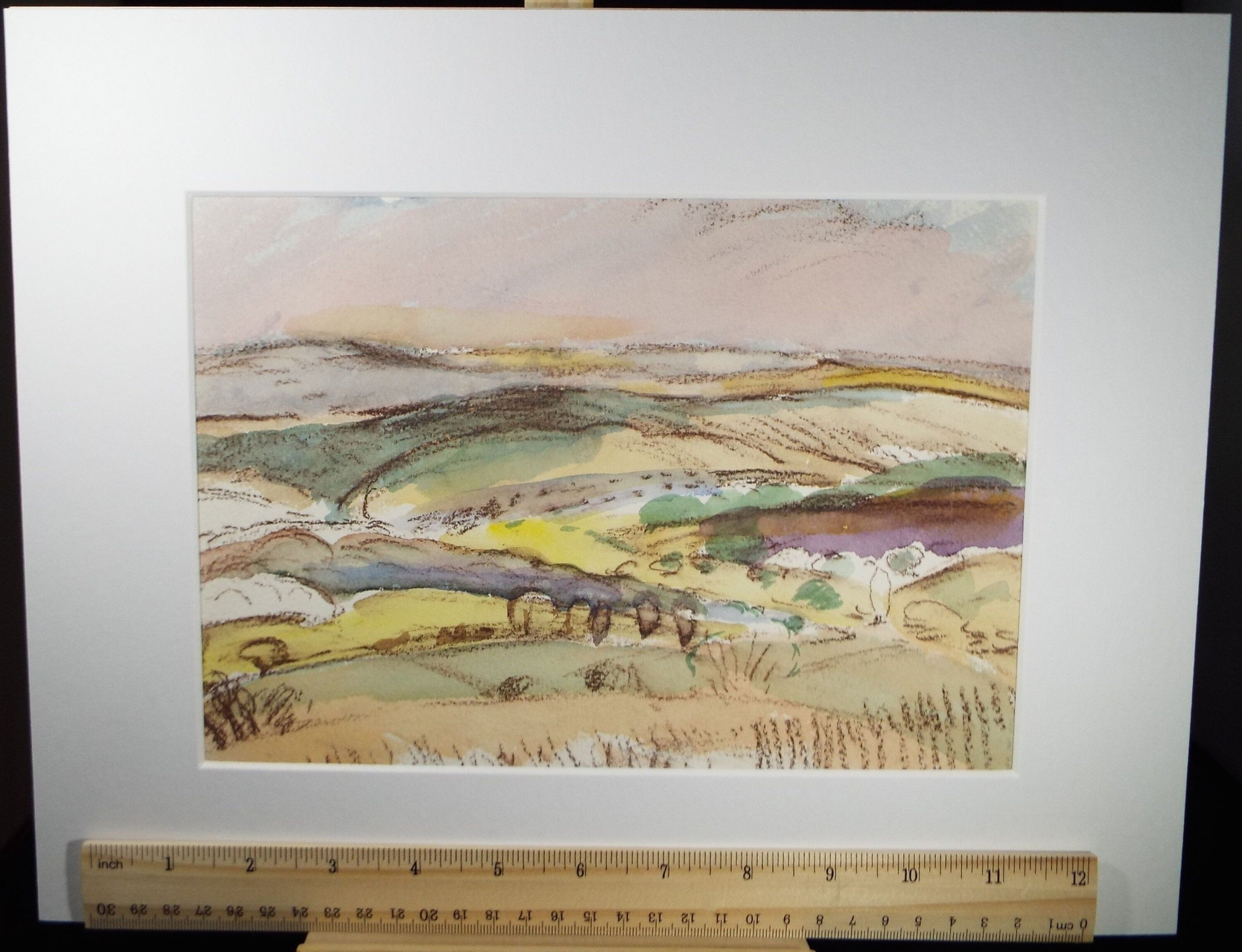 Original Pastel, 'Hilly Fields', c1980's, Artist Unknown
