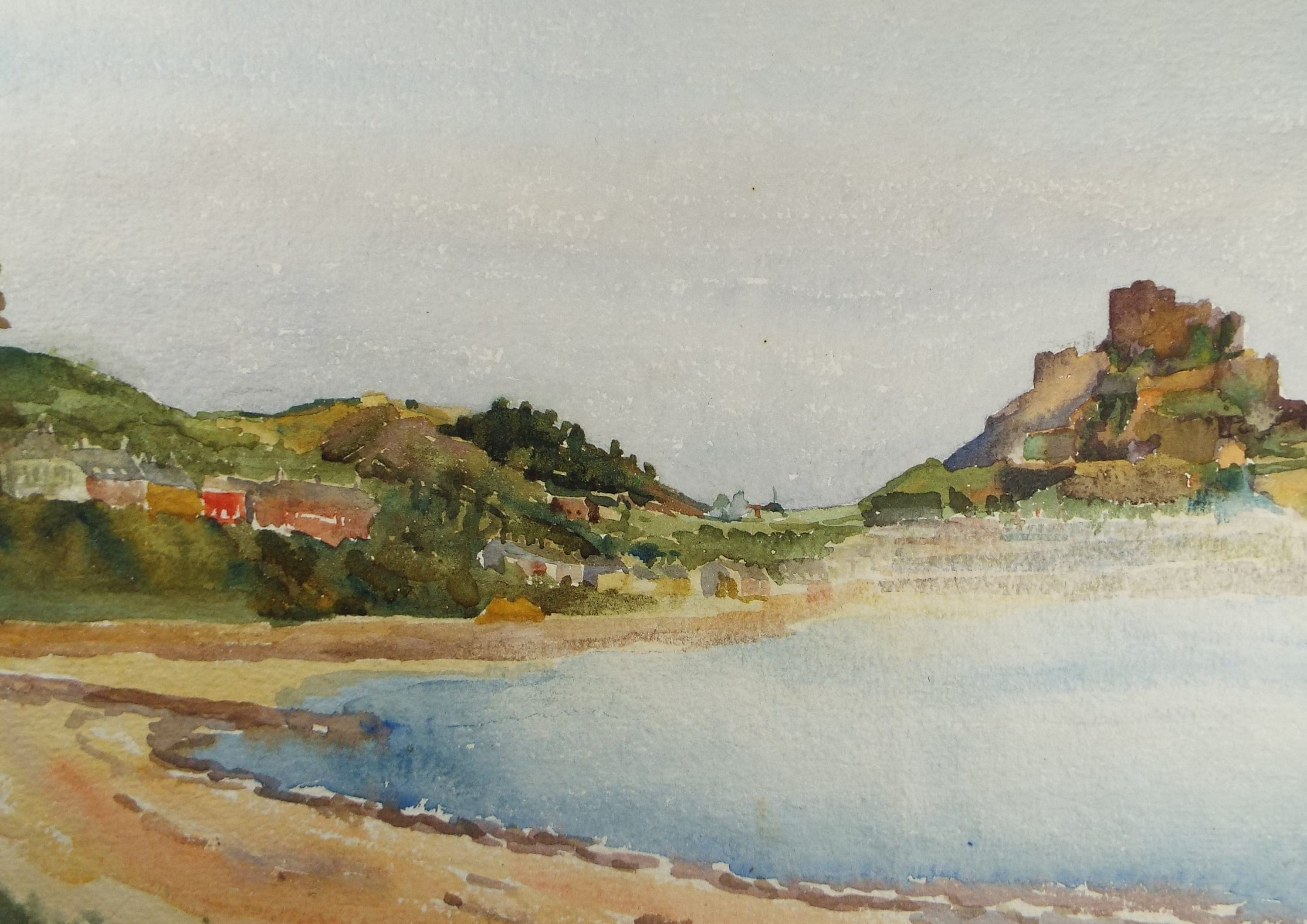 Original Watercolour, 'St michael's mount', Circa 1970's , Artist Unknown