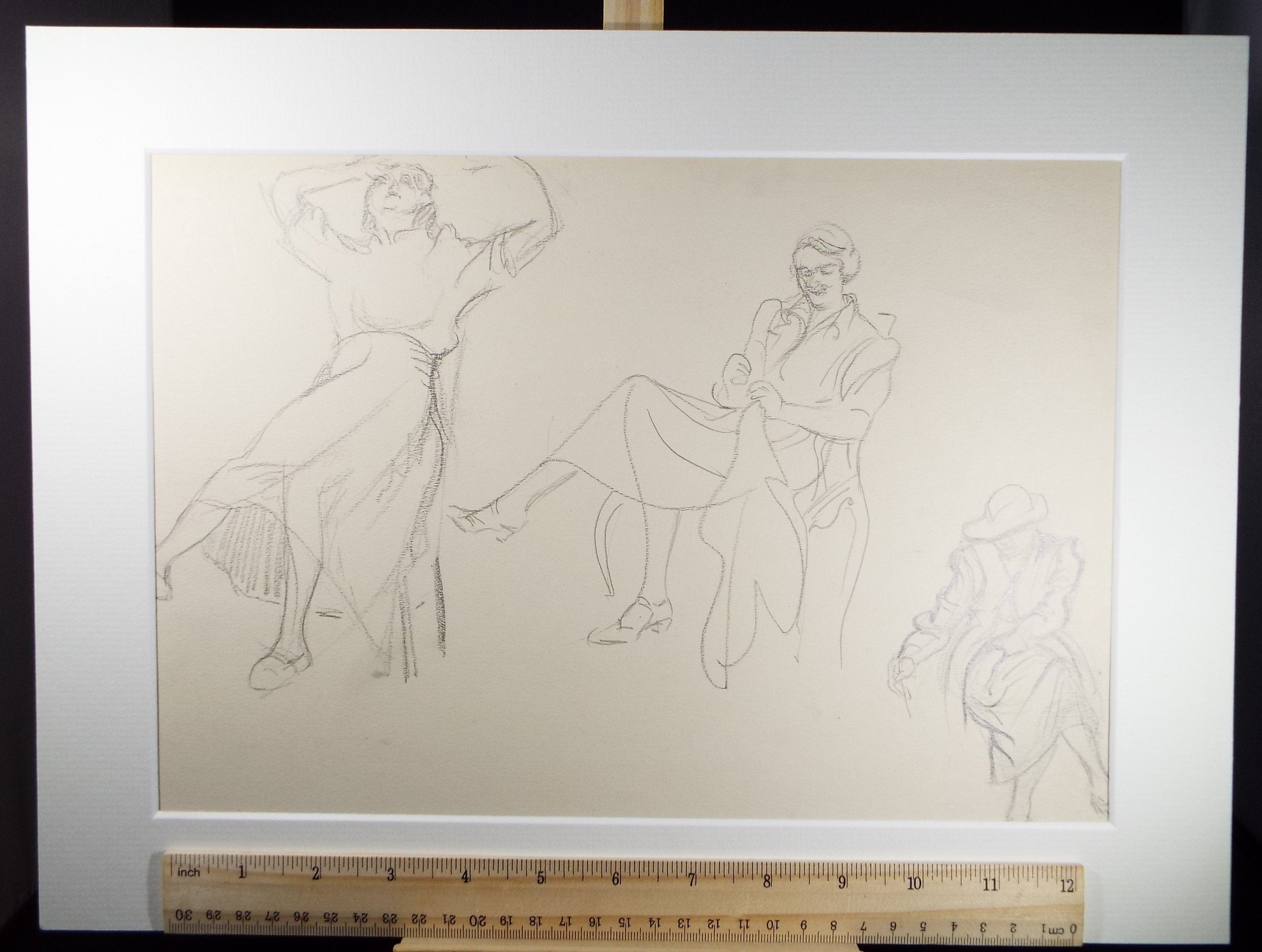 Original Pencil Drawing, 'Figure Studies', Ivy T. Attwell (20th Century, British)